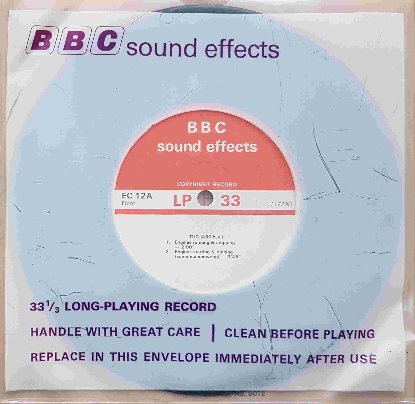 EC 12A Tug (450 H. P.) Not registered from the BBC singles - Records and Tapes library Picture of EC 12A Tug (450 H. P.) by artist Not registered from the BBC singles - Records and Tapes library