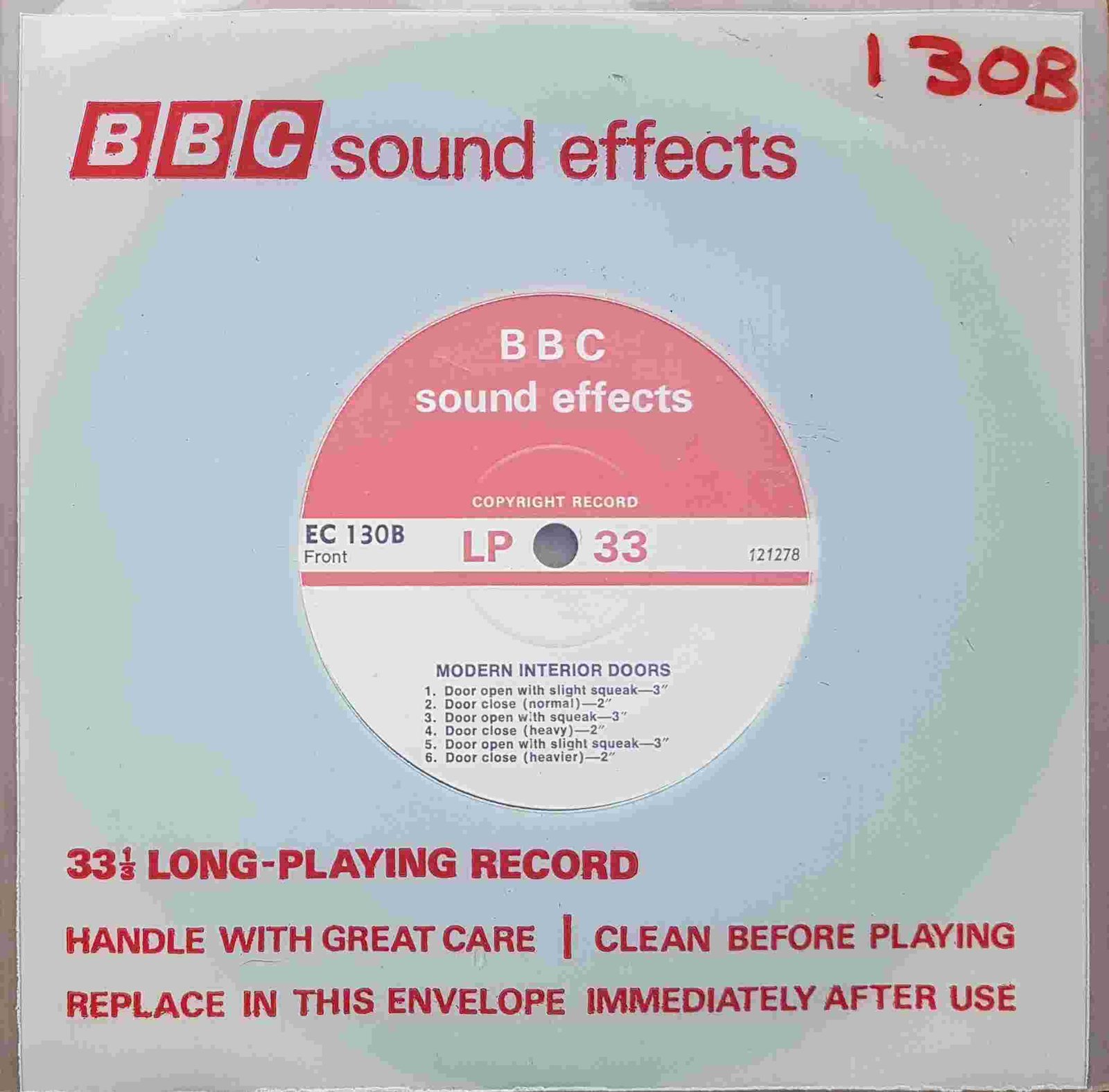 EC 130B Modern interior doors Not registered from the BBC singles - Records and Tapes library Picture of EC 130B Modern interior doors by artist Not registered from the BBC singles - Records and Tapes library