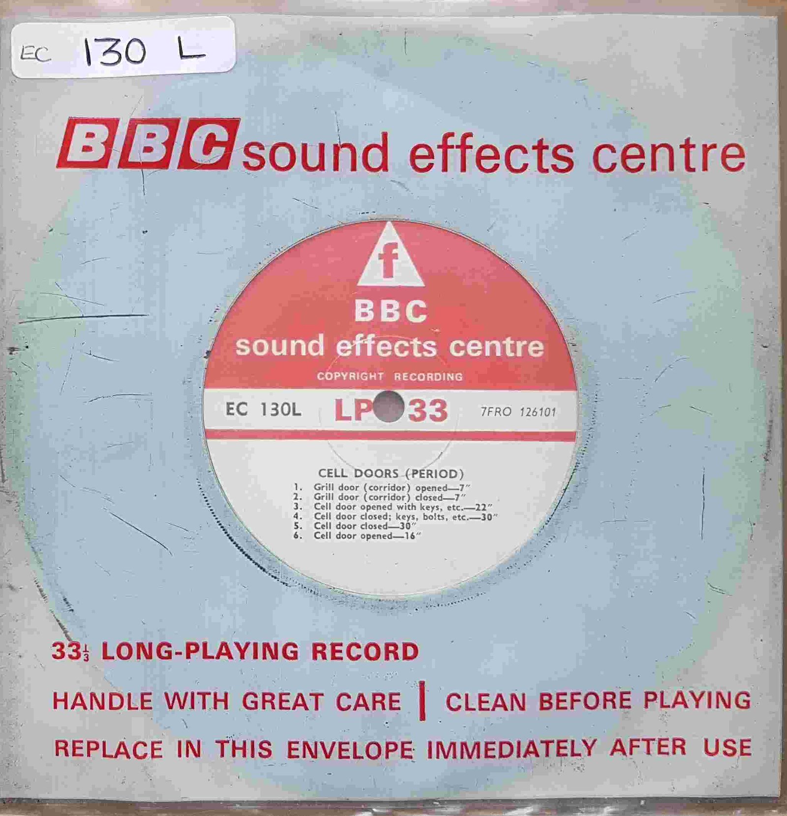 Picture of Cell doors by artist Not registered from the BBC singles - Records and Tapes library