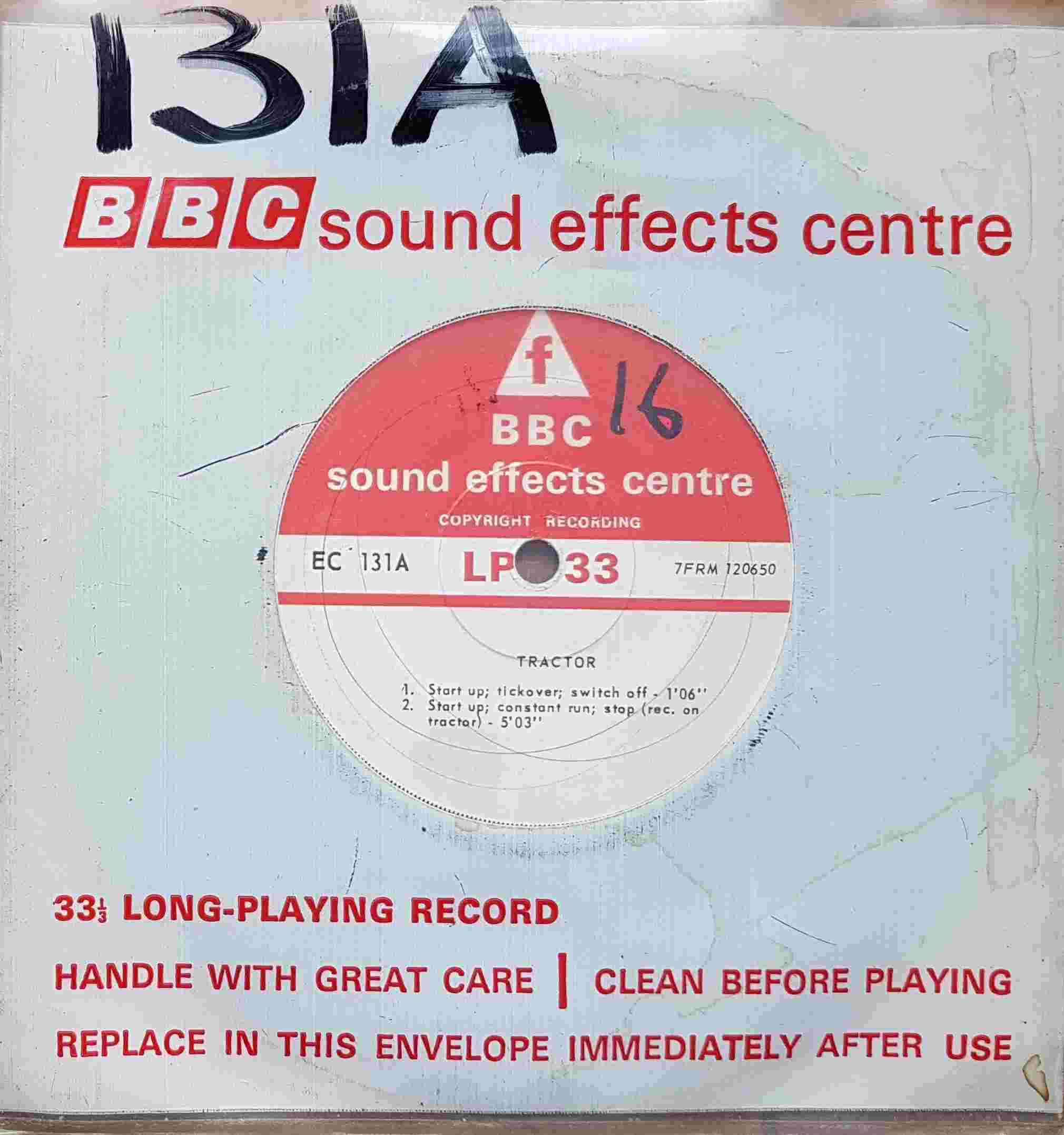 Picture of EC 131A Tractor by artist Not registered from the BBC singles - Records and Tapes library