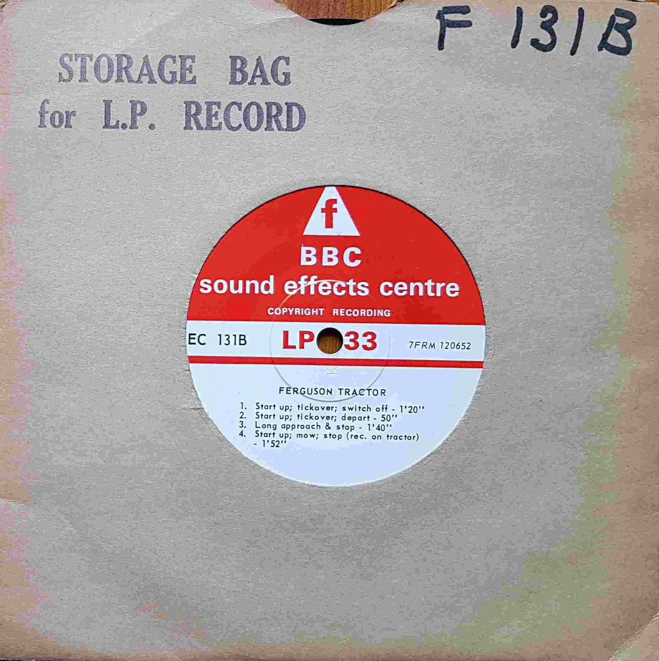 Picture of EC 131B Ferguson tractor by artist Not registered from the BBC singles - Records and Tapes library