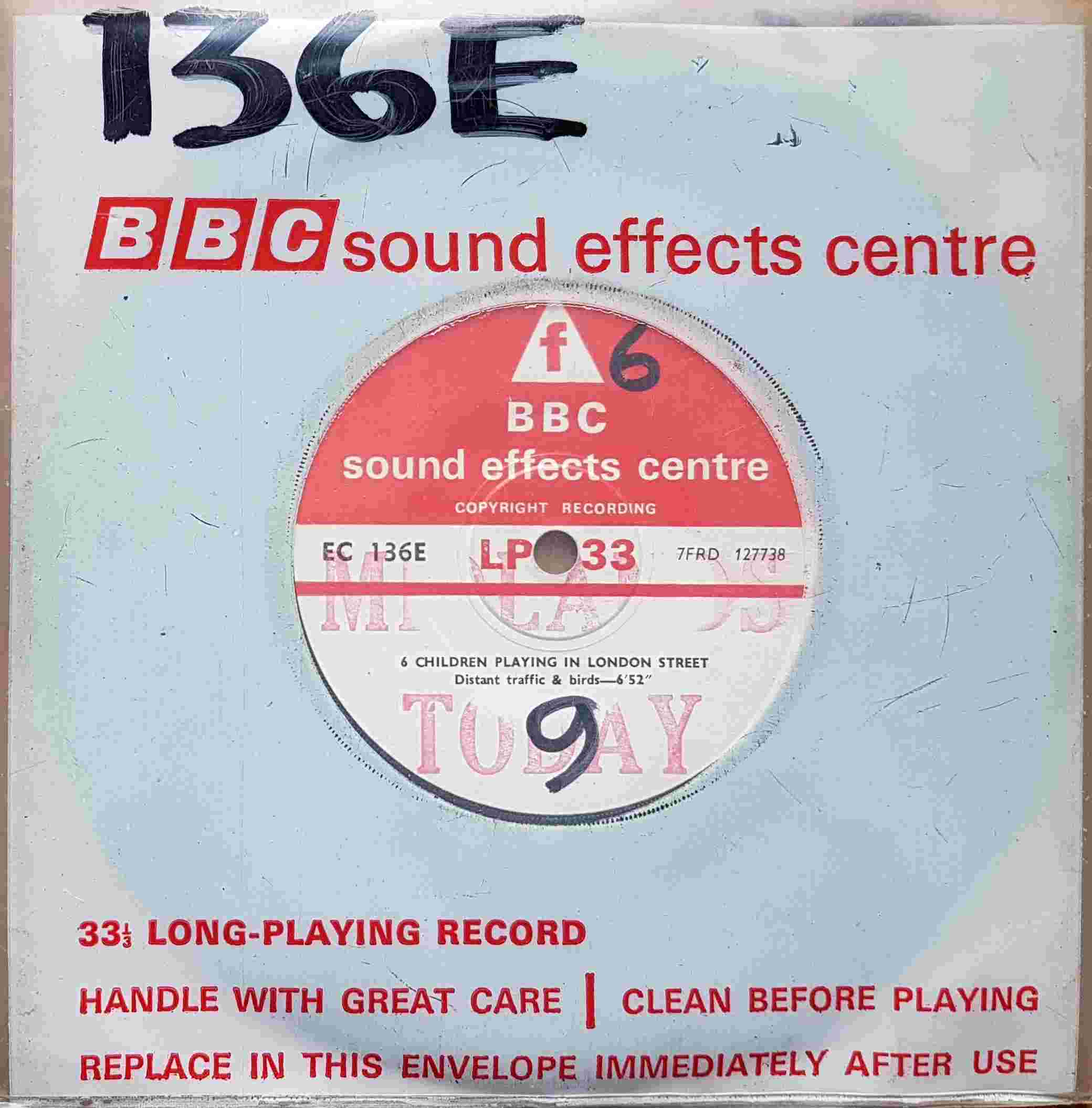 Picture of EC 136E 6 children in London street / 30 children in field by artist Not registered from the BBC singles - Records and Tapes library
