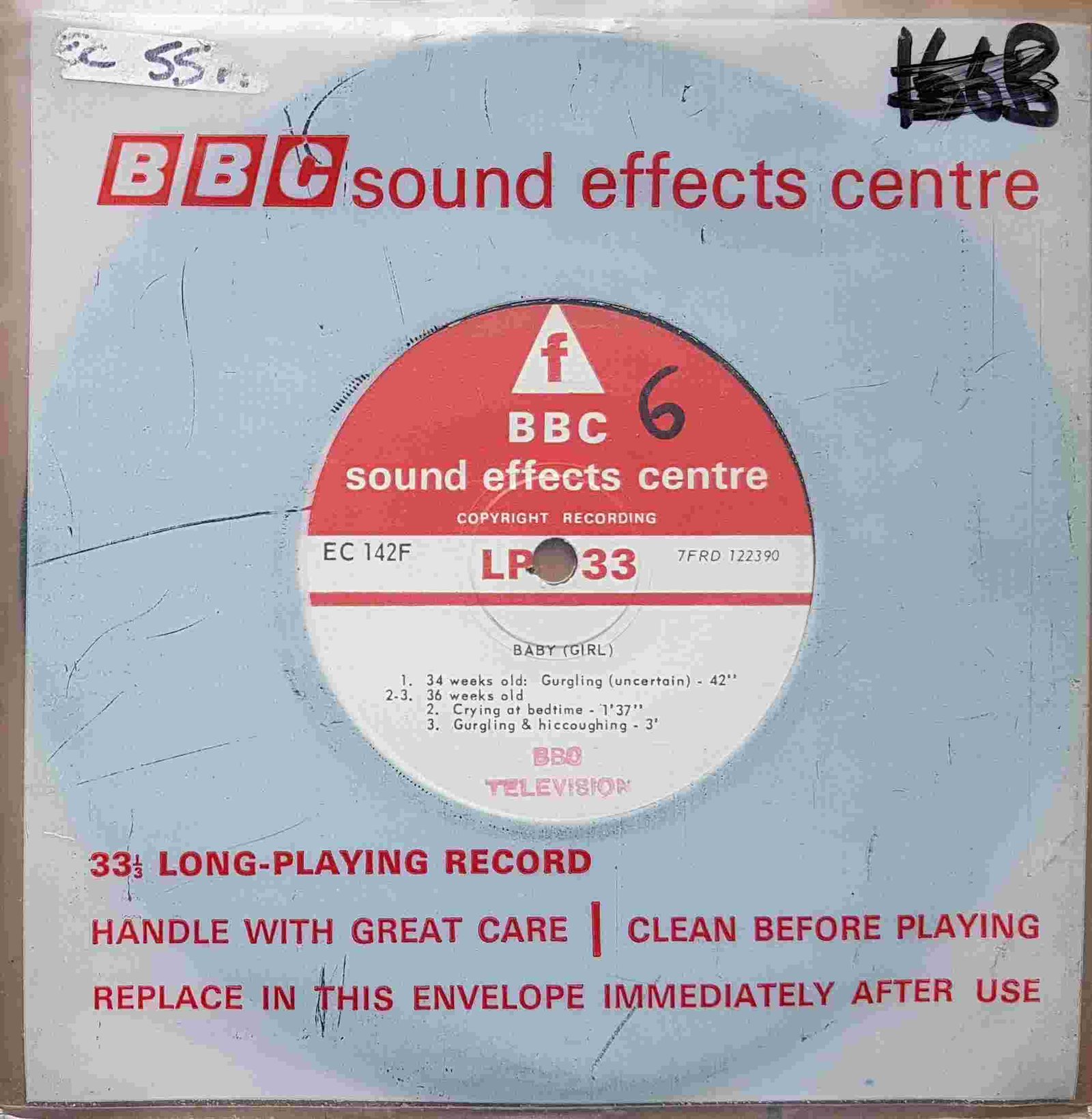 EC 142F Baby (Girl) Not registered from the BBC singles - Records and Tapes library Picture of EC 142F Baby (Girl) by artist Not registered from the BBC singles - Records and Tapes library