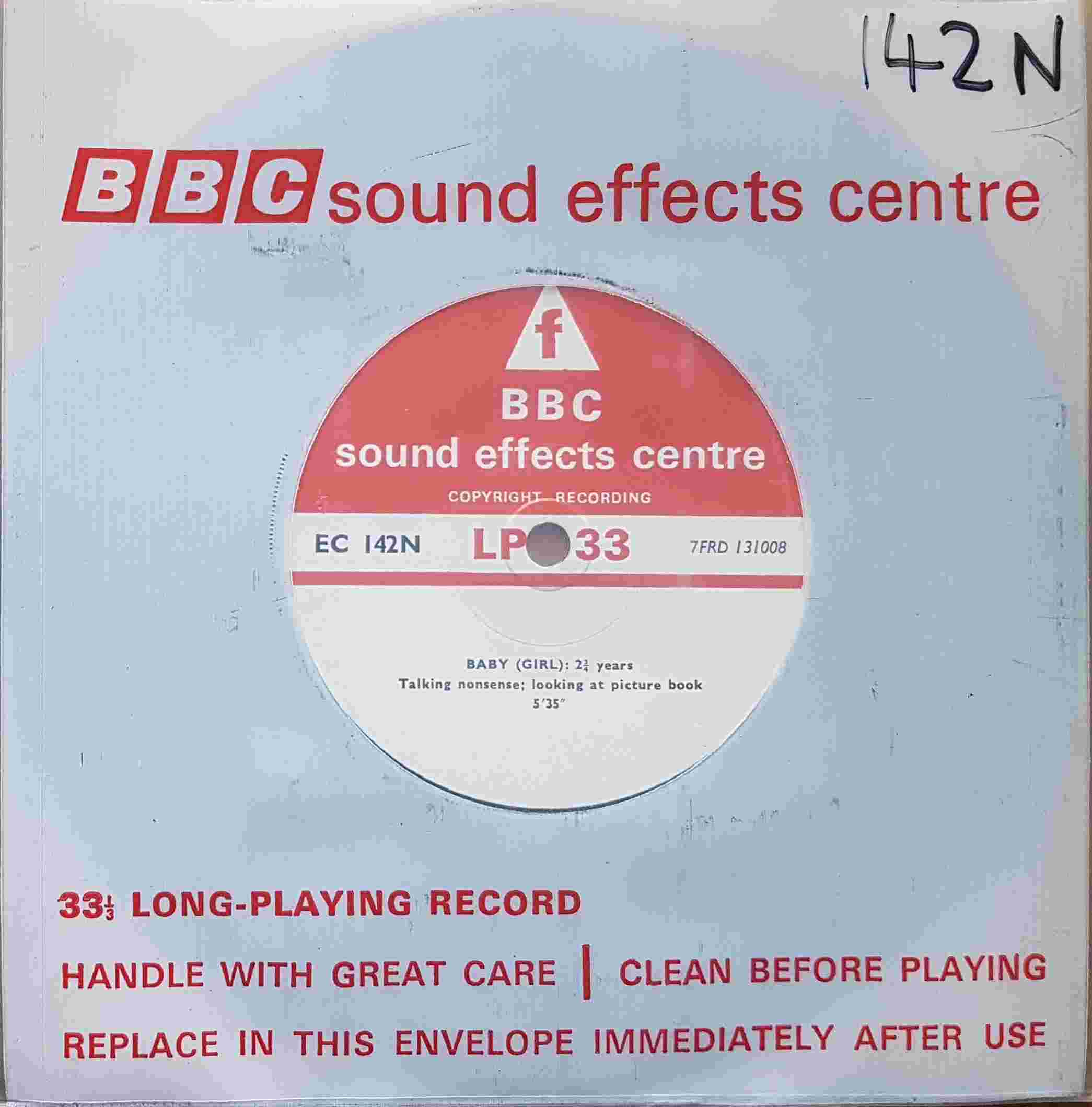 Picture of EC 142N Baby girl 2.75 years by artist Not registered from the BBC singles - Records and Tapes library