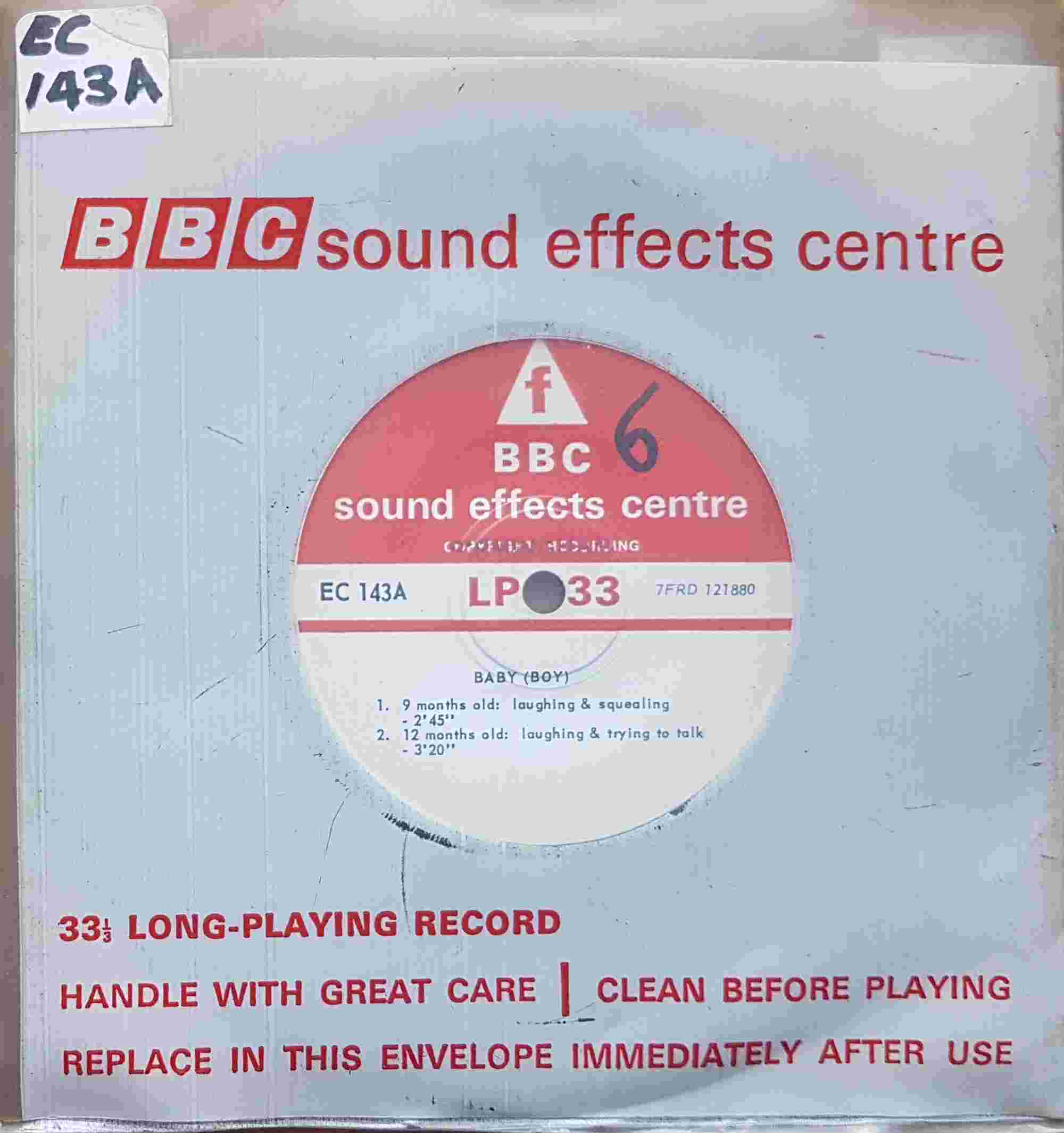 Picture of EC 143A Baby (Boy) by artist Not registered from the BBC singles - Records and Tapes library