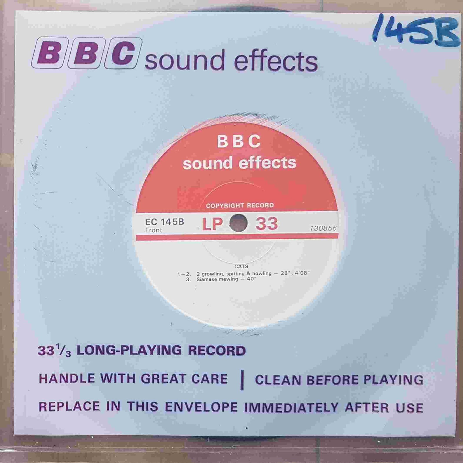 EC 145B Cats Not registered from the BBC singles - Records and Tapes library Picture of EC 145B Cats by artist Not registered from the BBC singles - Records and Tapes library