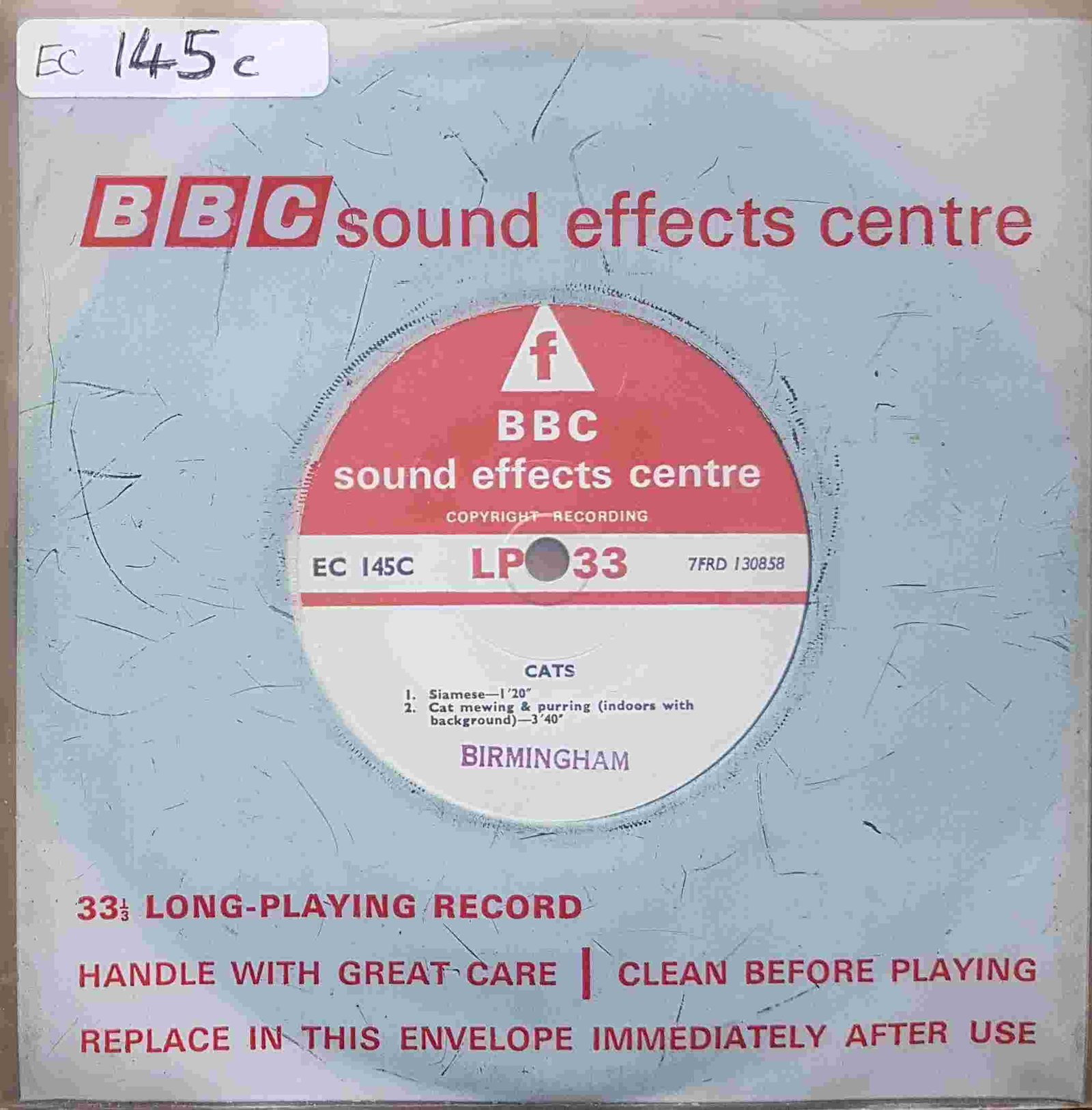EC 145C Cats Not registered from the BBC singles - Records and Tapes library Picture of EC 145C Cats by artist Not registered from the BBC singles - Records and Tapes library