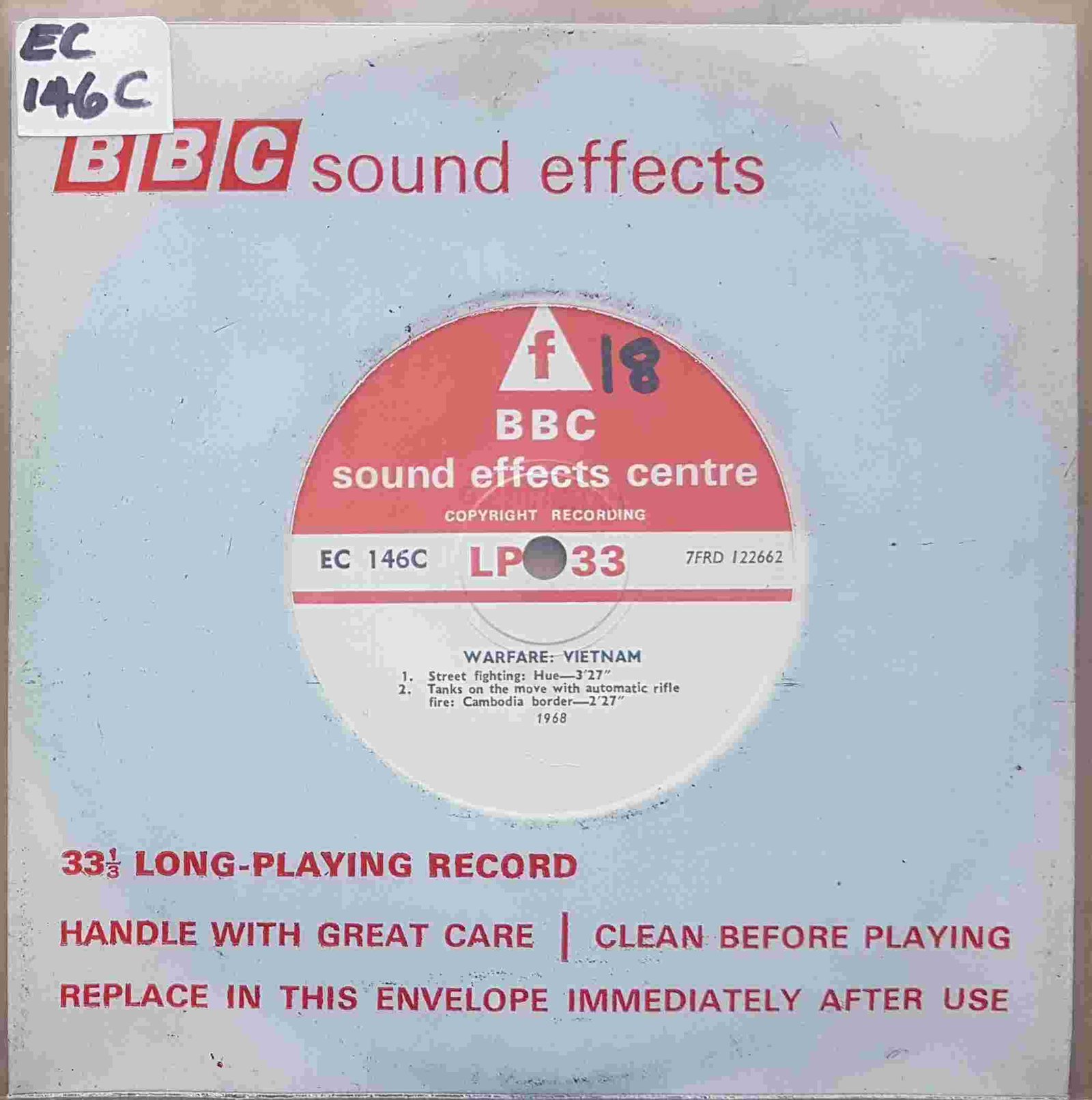EC 146C Warfare: Vietnam - 1968 Not registered from the BBC singles - Records and Tapes library Picture of EC 146C Warfare: Vietnam - 1968 by artist Not registered from the BBC singles - Records and Tapes library