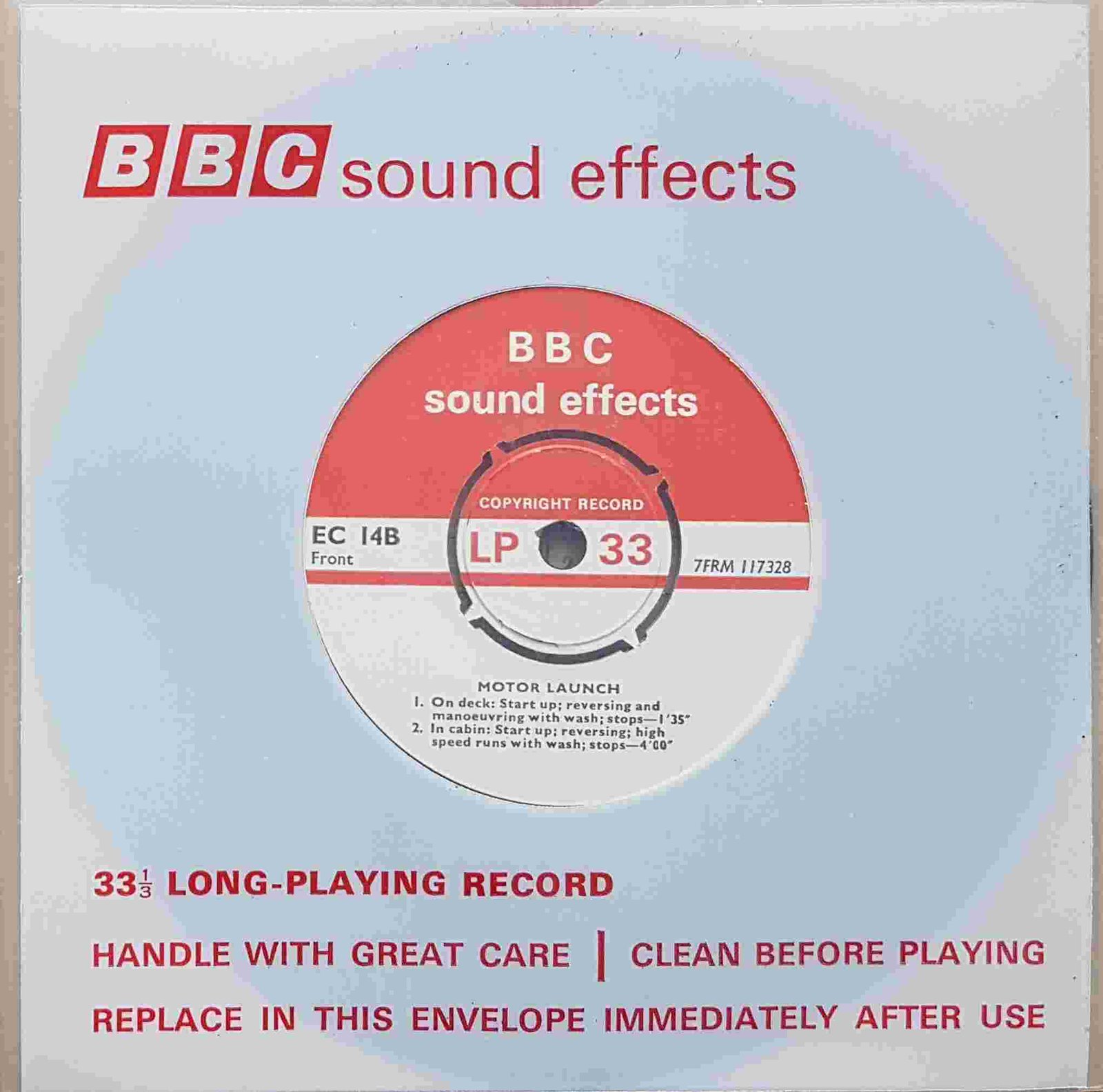 EC 14B Motor launch Not registered from the BBC singles - Records and Tapes library Picture of EC 14B Motor launch by artist Not registered from the BBC singles - Records and Tapes library