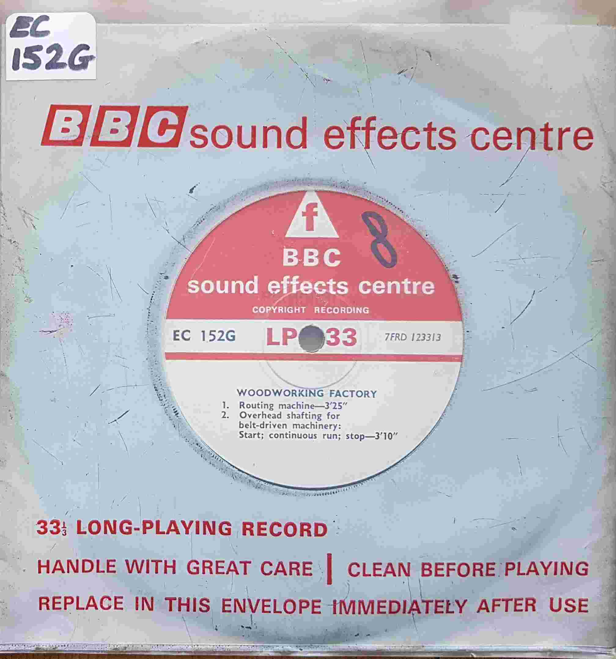 Picture of EC 152G Woodworking factory by artist Not registered from the BBC singles - Records and Tapes library