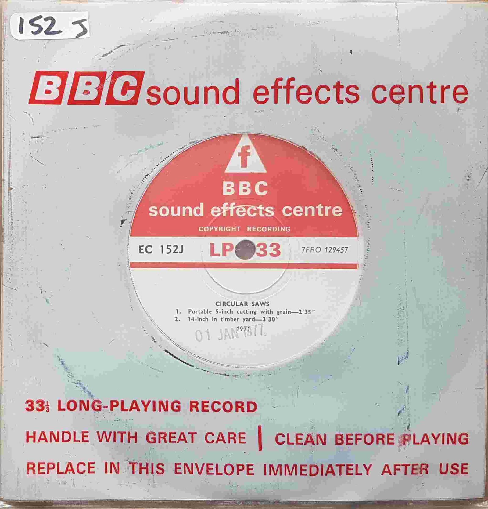 Picture of EC 152J Circular saws by artist Not registered from the BBC records and Tapes library