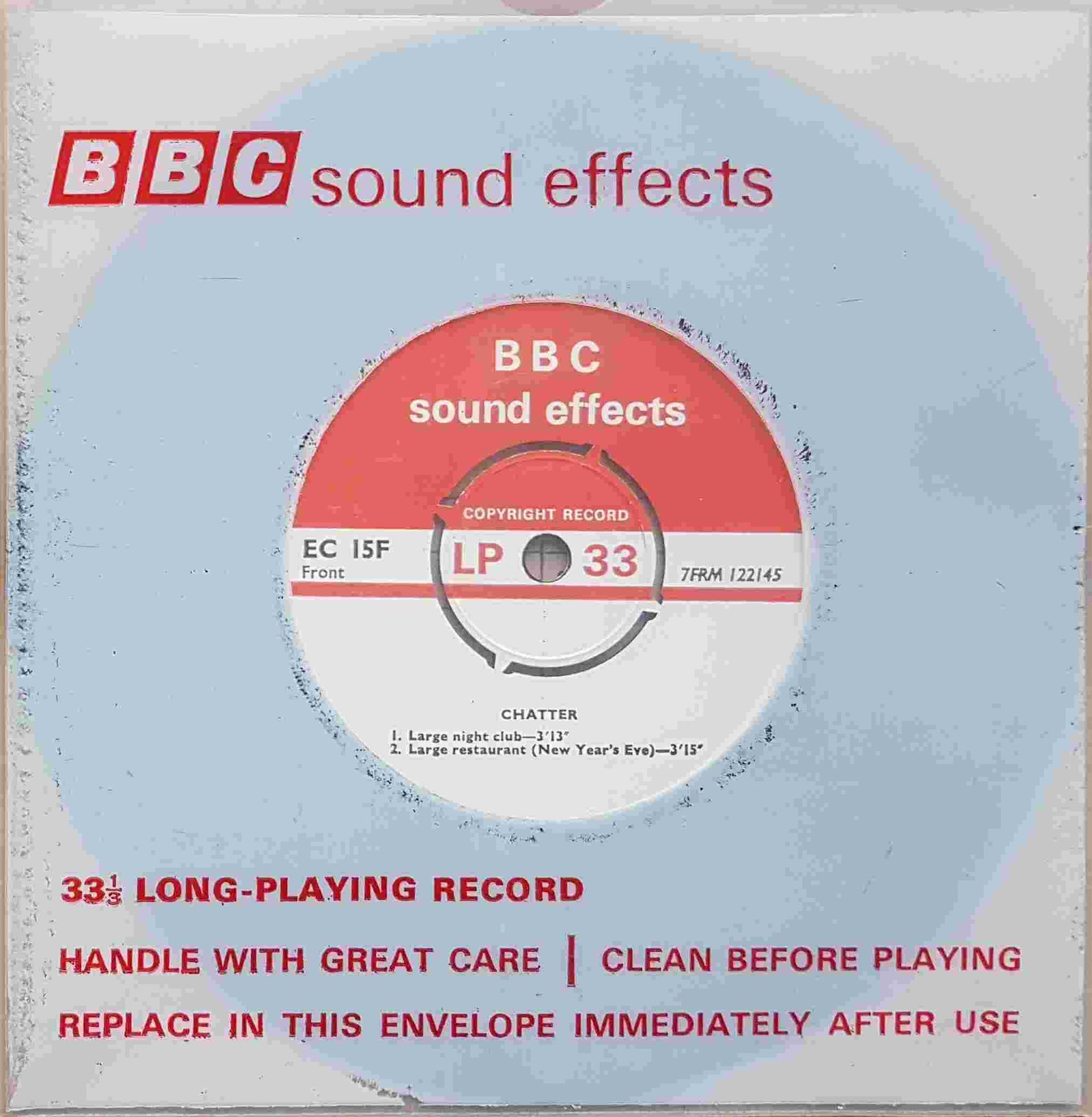 EC 15F Chatter Not registered from the BBC singles - Records and Tapes library Picture of EC 15F Chatter by artist Not registered from the BBC singles - Records and Tapes library