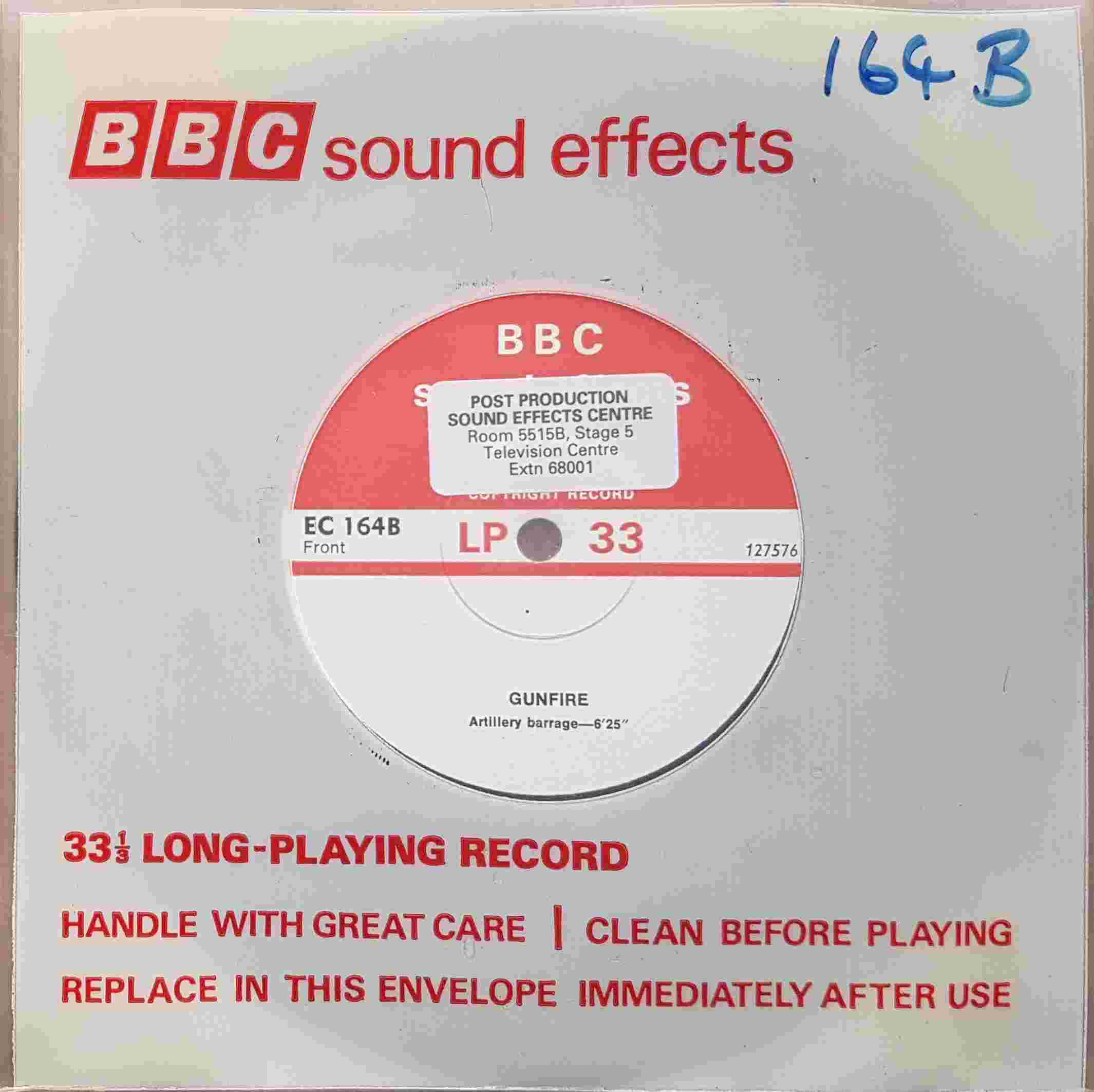 Picture of EC 164B Gunfire by artist Not registered from the BBC singles - Records and Tapes library