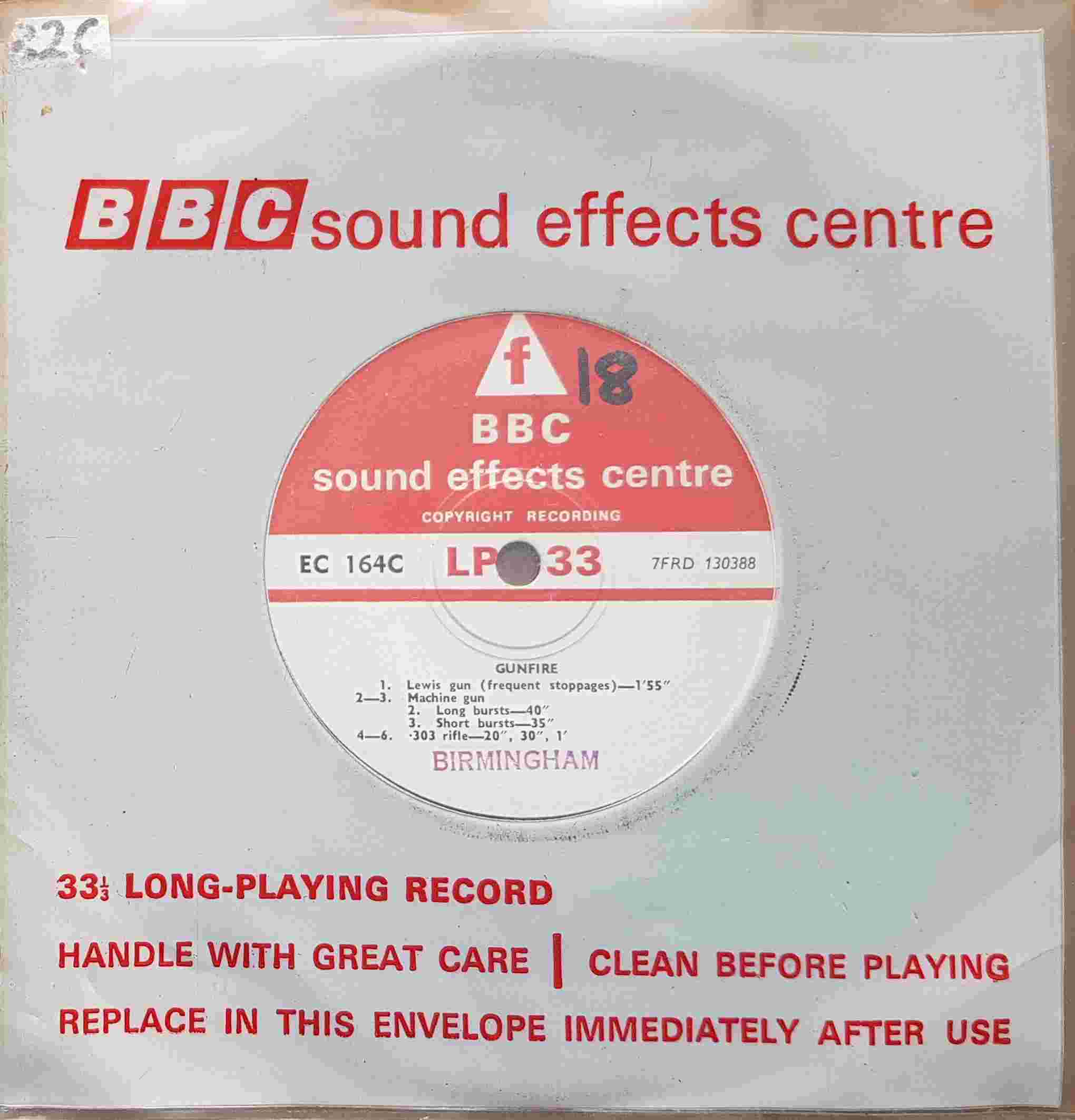 Picture of EC 164C Gunfire by artist Not registered from the BBC singles - Records and Tapes library