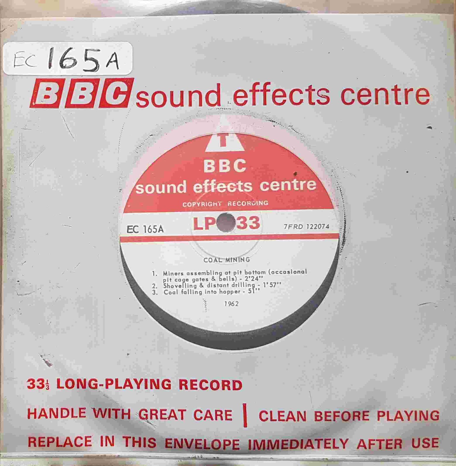 EC 165A Coal mining Not registered from the BBC singles - Records and Tapes library Picture of EC 165A Coal mining by artist Not registered from the BBC singles - Records and Tapes library