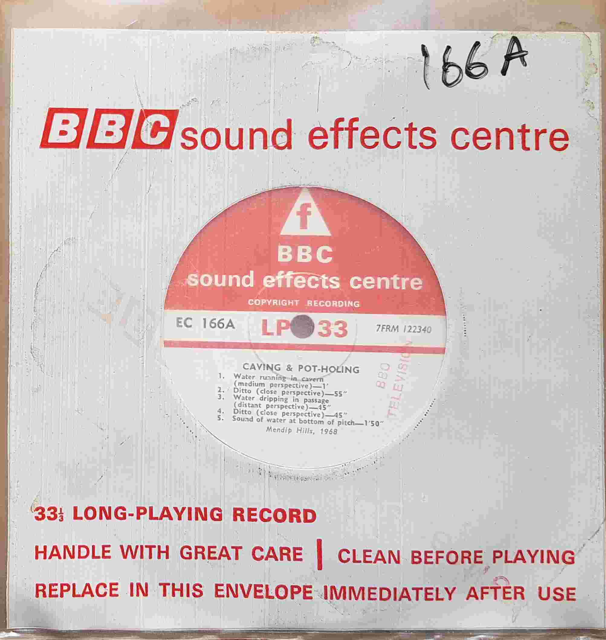Picture of EC 166A Caving & pot-holing by artist Not registered from the BBC singles - Records and Tapes library