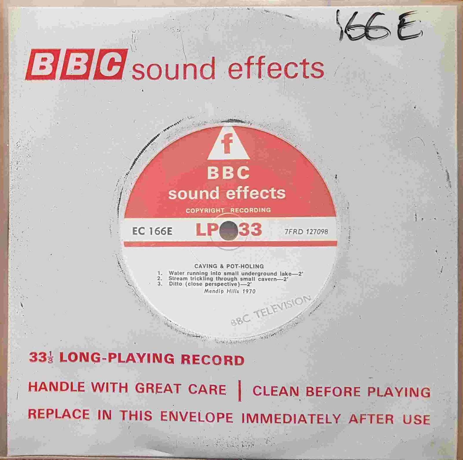 EC 166E Caving & pot-holing Not registered from the BBC singles - Records and Tapes library Picture of EC 166E Caving & pot-holing by artist Not registered from the BBC singles - Records and Tapes library