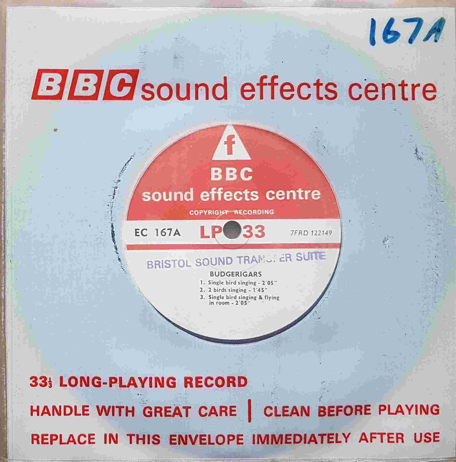 EC 167A Budgerigars Not registered from the BBC singles - Records and Tapes library Picture of EC 167A Budgerigars by artist Not registered from the BBC singles - Records and Tapes library