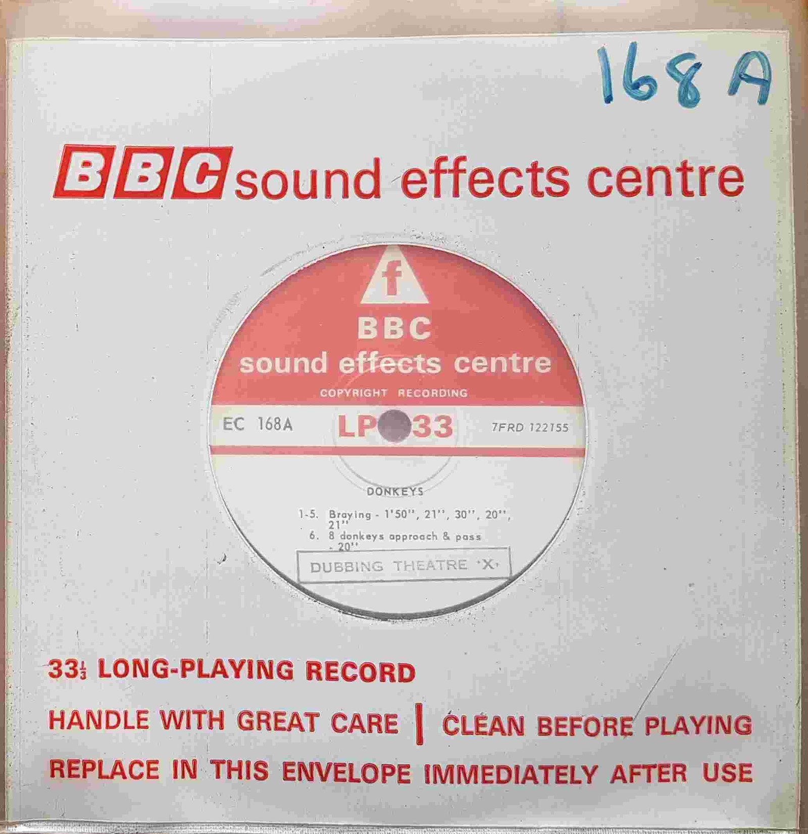 EC 168A Donkeys Not registered from the BBC singles - Records and Tapes library Picture of EC 168A Donkeys by artist Not registered from the BBC singles - Records and Tapes library