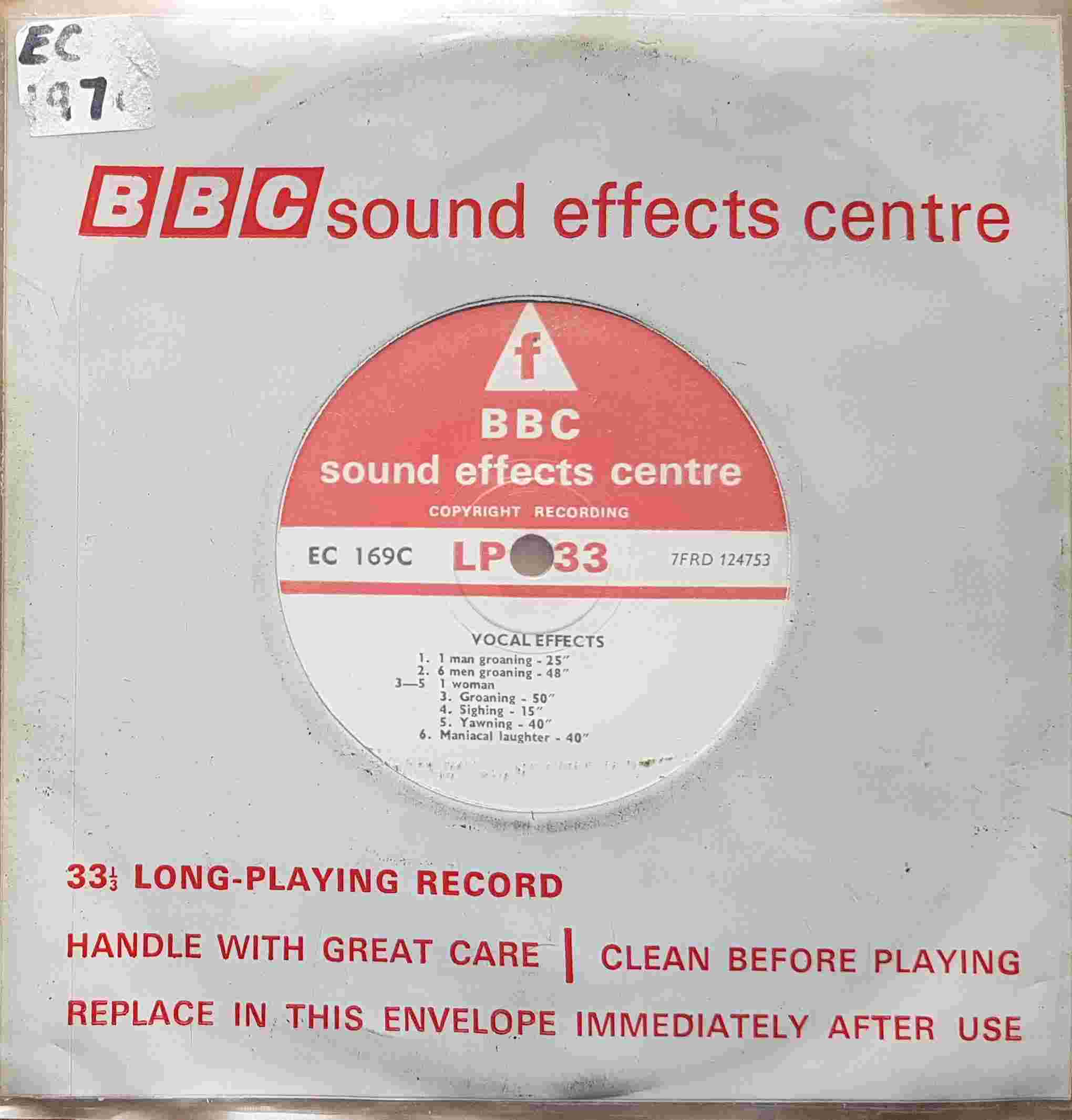 Picture of EC 169C Vocal effects / Vocal & heart effects by artist Not registered from the BBC records and Tapes library