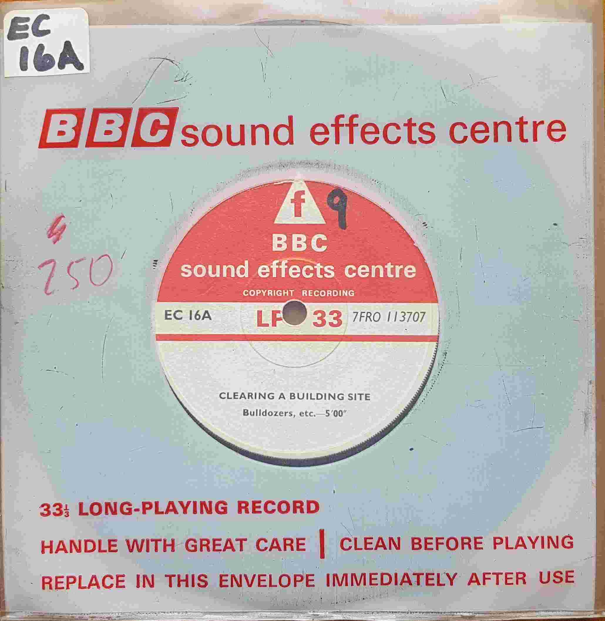 Picture of EC 16A Clearing a building site by artist Not registered from the BBC singles - Records and Tapes library