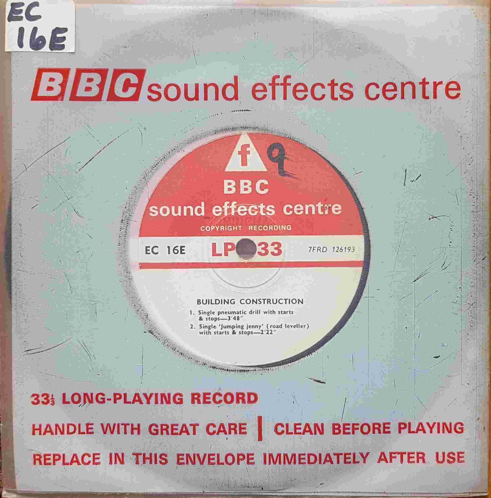 EC 16E Building construction Not registered from the BBC singles - Records and Tapes library Picture of EC 16E Building construction by artist Not registered from the BBC singles - Records and Tapes library