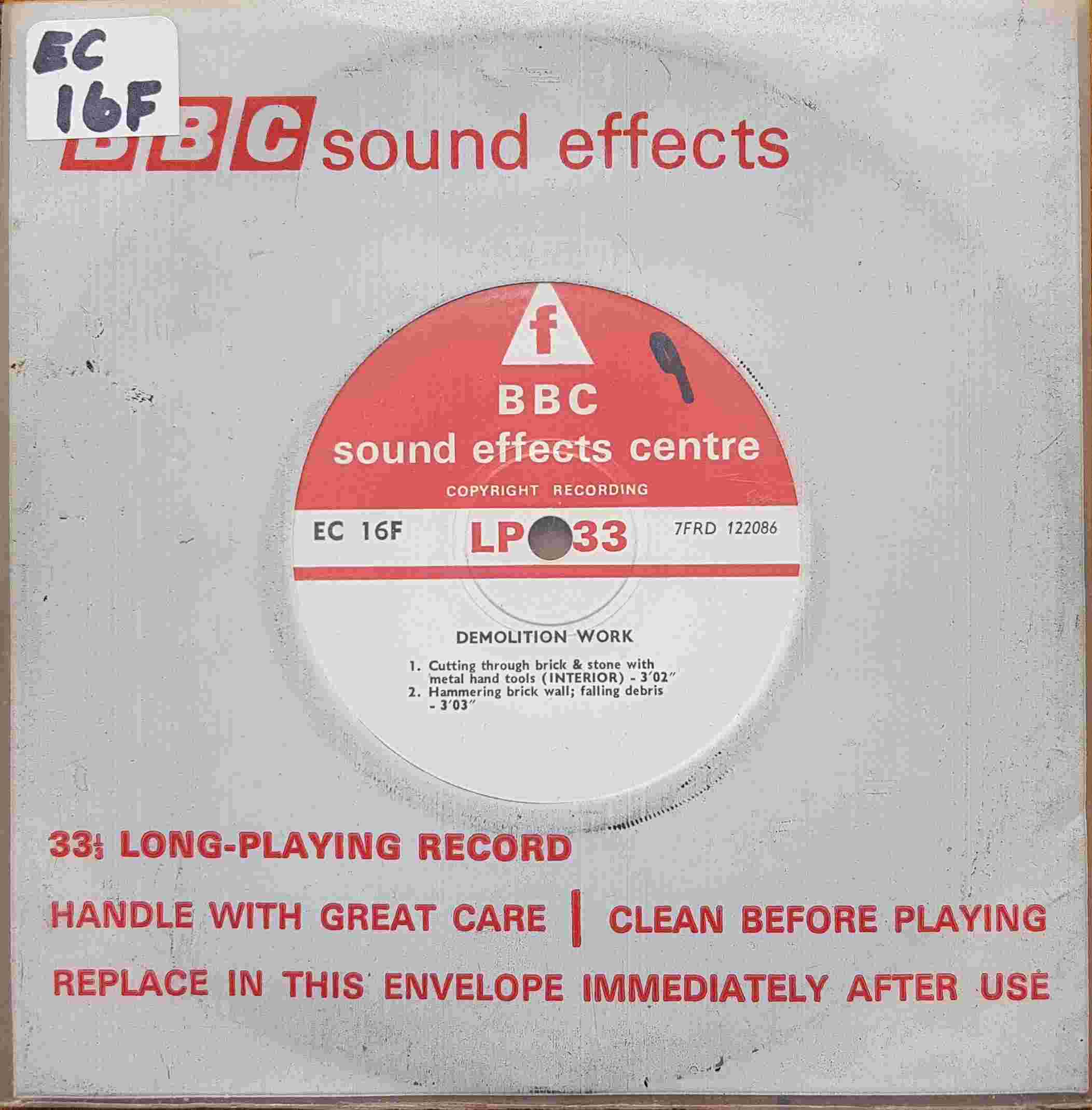 Picture of EC 16F Demolition work by artist Not registered from the BBC singles - Records and Tapes library