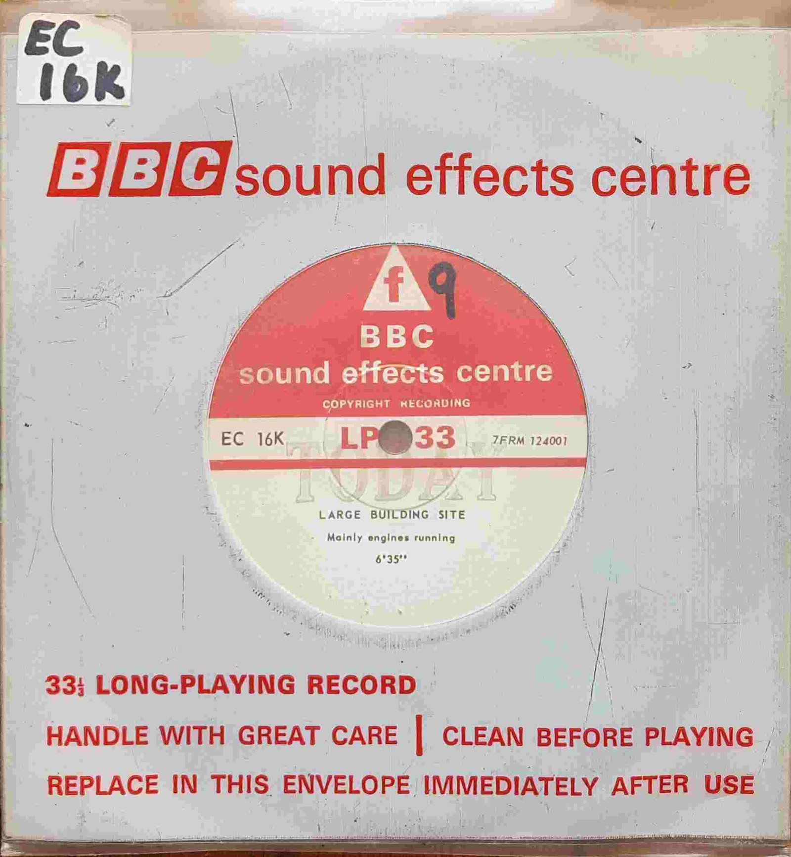EC 16K Large building site / Building work Not registered from the BBC singles - Records and Tapes library Picture of EC 16K Large building site / Building work by artist Not registered from the BBC singles - Records and Tapes library