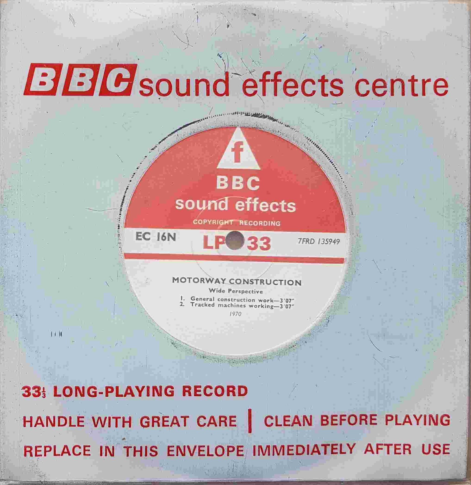 Picture of EC 16N Motorway construction by artist Not registered from the BBC singles - Records and Tapes library