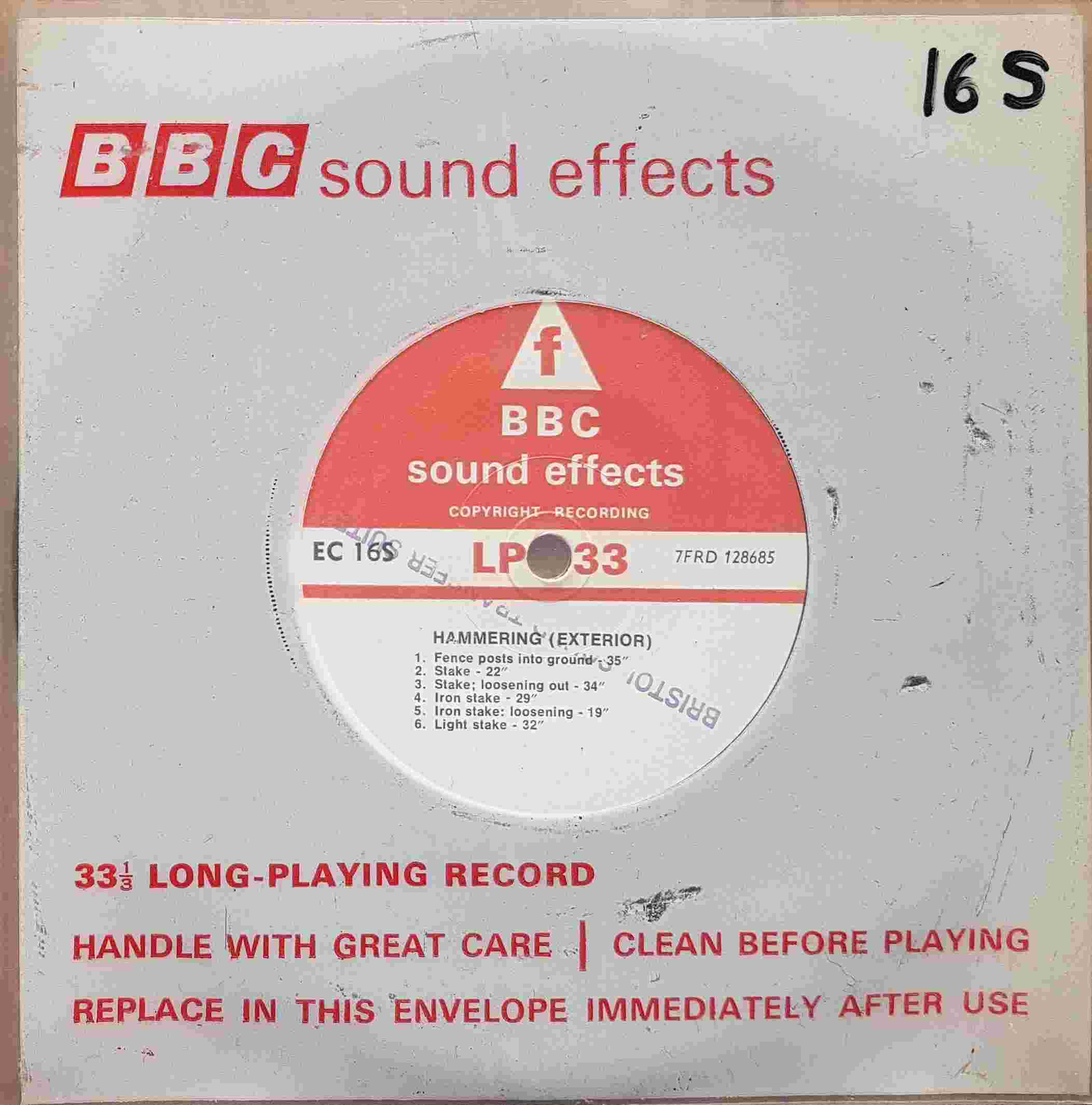 Picture of EC 16S Hammering (Exterior) by artist Not registered from the BBC singles - Records and Tapes library