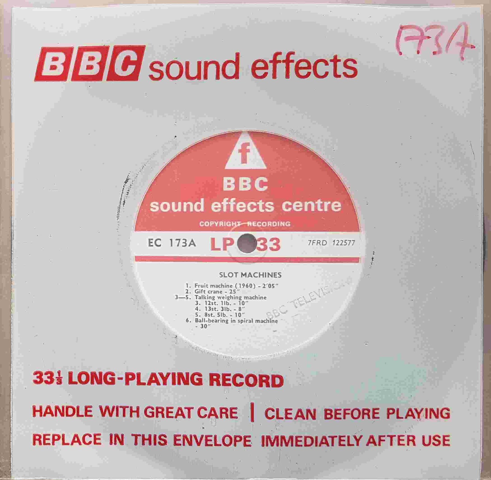 EC 173A Slot machines Not registered from the BBC singles - Records and Tapes library Picture of EC 173A Slot machines by artist Not registered from the BBC singles - Records and Tapes library