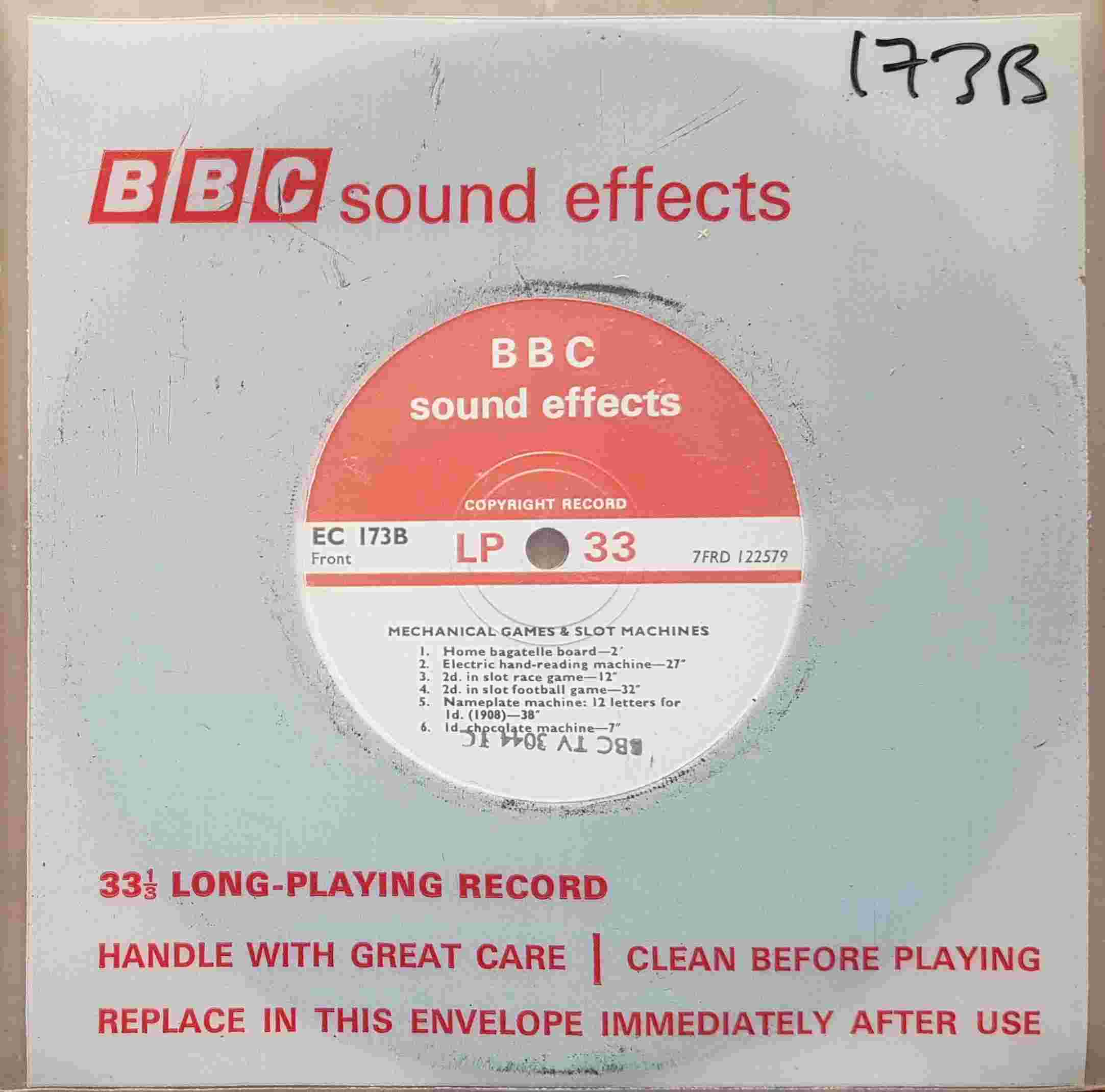 Picture of EC 173B Slot machines by artist Not registered from the BBC singles - Records and Tapes library