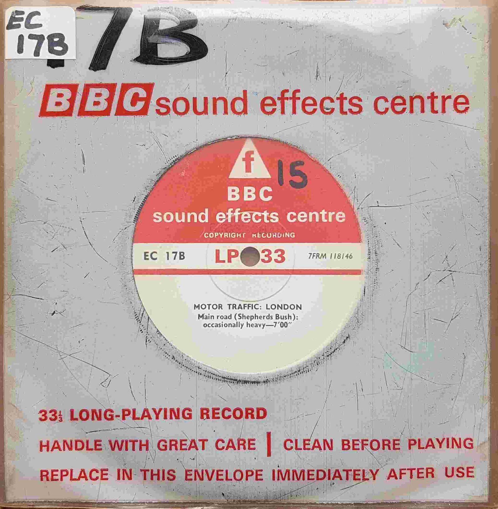 Picture of Motor traffic: London by artist Not registered from the BBC singles - Records and Tapes library