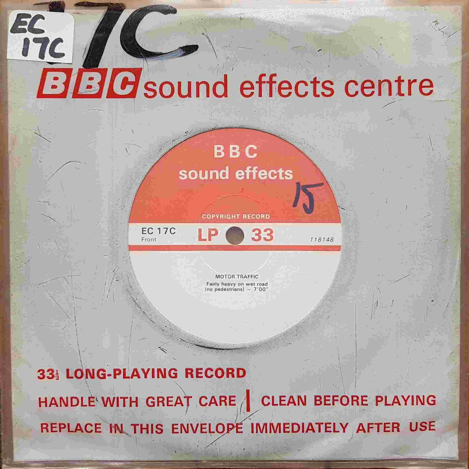 EC 17C Motor traffic Not registered from the BBC singles - Records and Tapes library Picture of EC 17C Motor traffic by artist Not registered from the BBC singles - Records and Tapes library