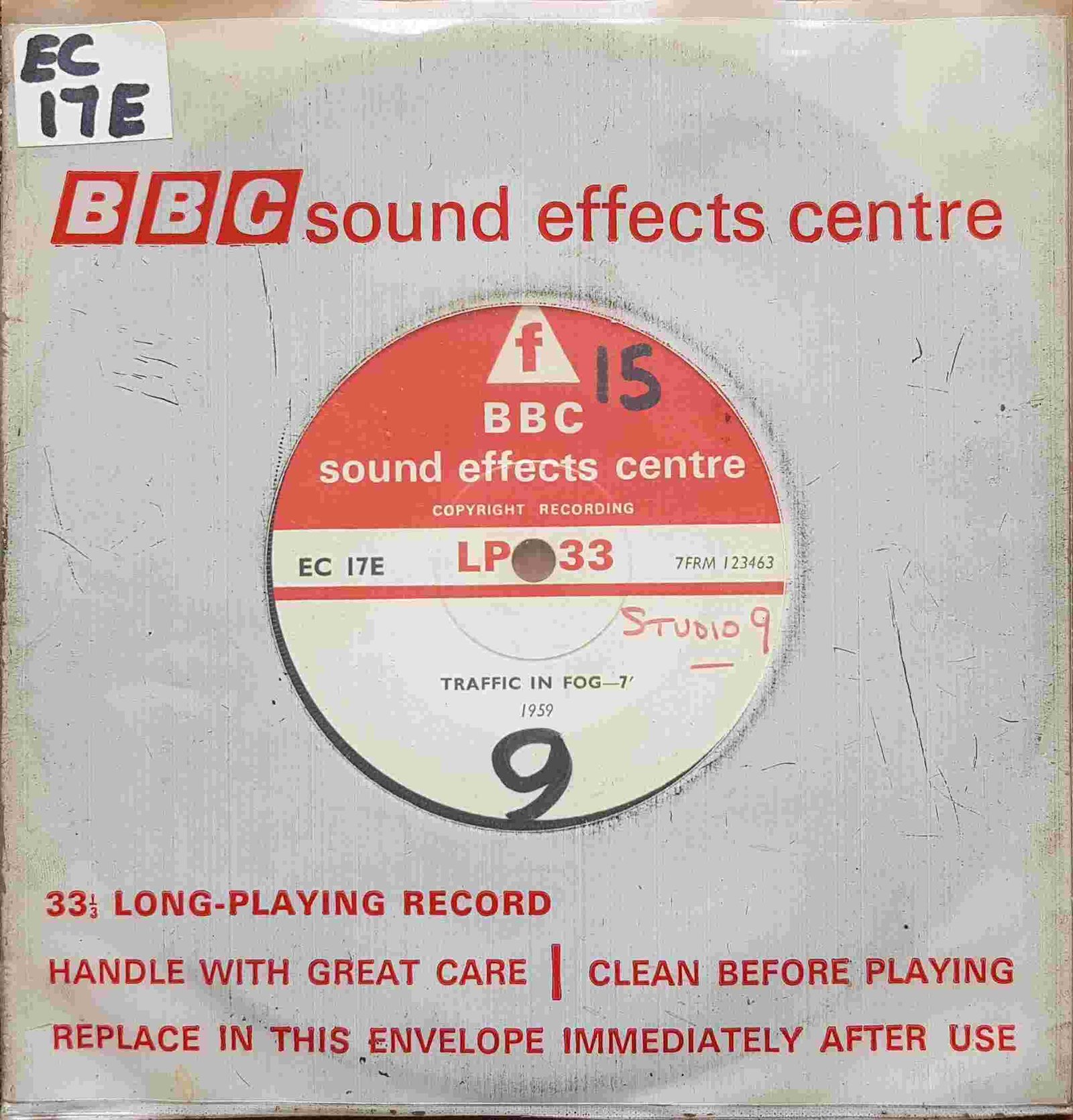 Picture of Traffic in fog / Traffic on wet main road by artist Not registered from the BBC singles - Records and Tapes library