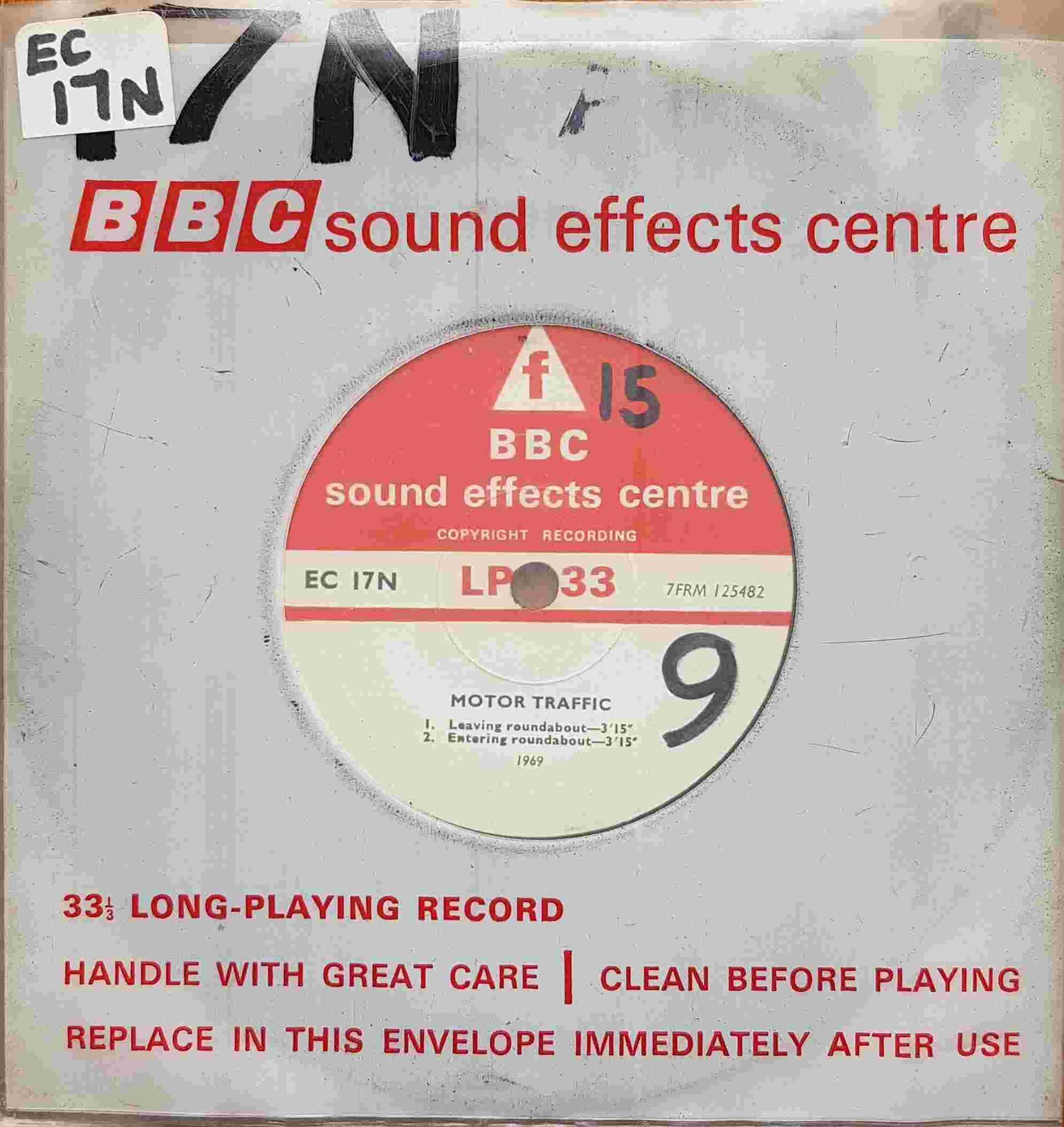 Picture of EC 17N Motor traffic by artist Not registered from the BBC singles - Records and Tapes library