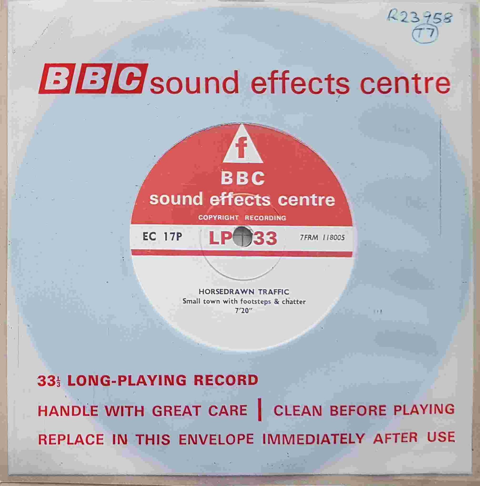 EC 17P Horsedrawn traffic Not registered from the BBC singles - Records and Tapes library Picture of EC 17P Horsedrawn traffic by artist Not registered from the BBC singles - Records and Tapes library