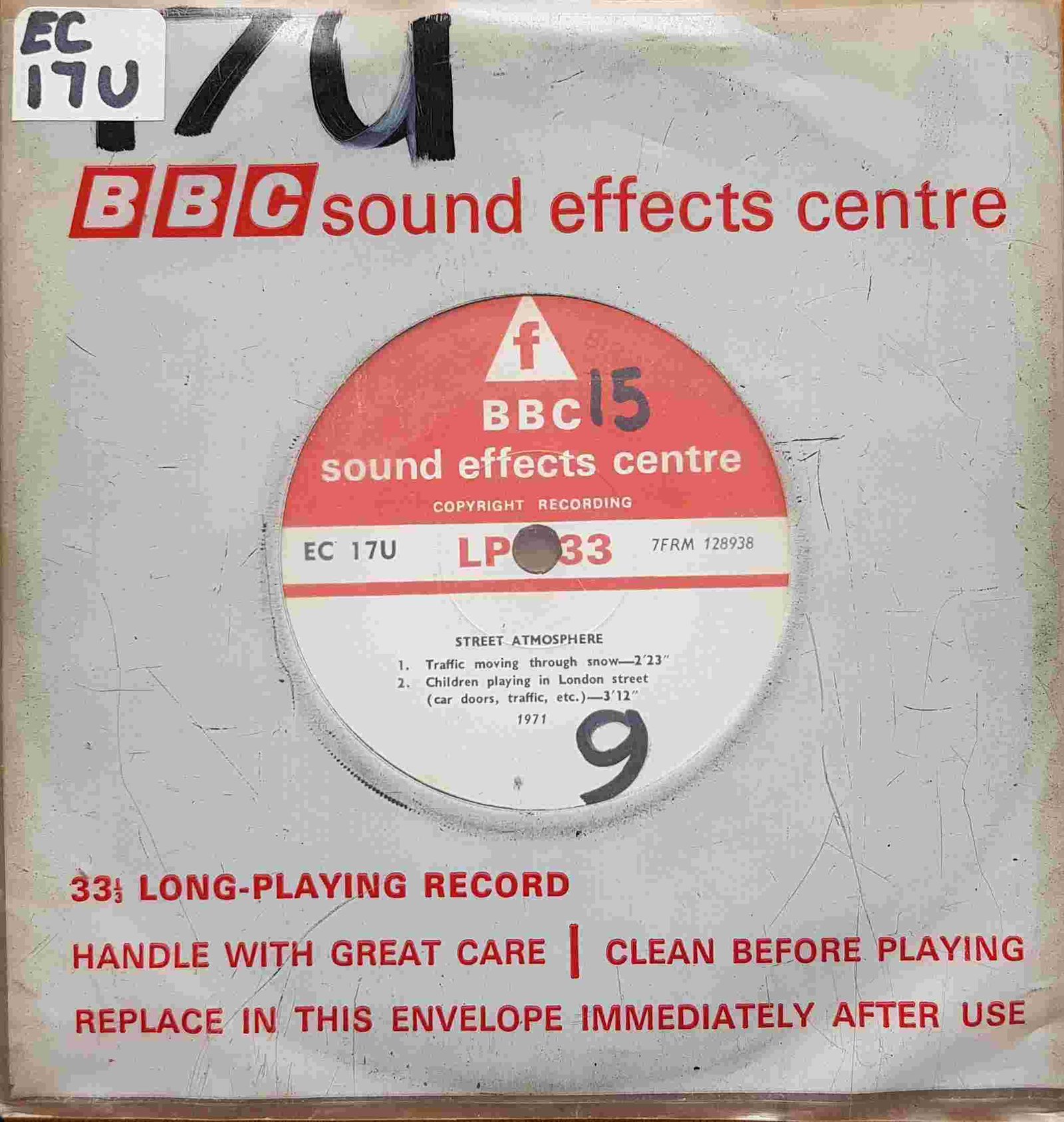 Picture of EC 17U Street atmosphere / Traffic at night by artist Not registered from the BBC singles - Records and Tapes library