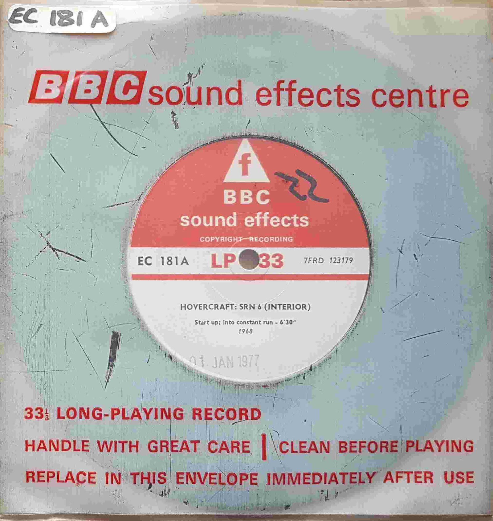 EC 181A Hovercraft: SRN 6 (Interior) Not registered from the BBC singles - Records and Tapes library Picture of EC 181A Hovercraft: SRN 6 (Interior) by artist Not registered from the BBC singles - Records and Tapes library