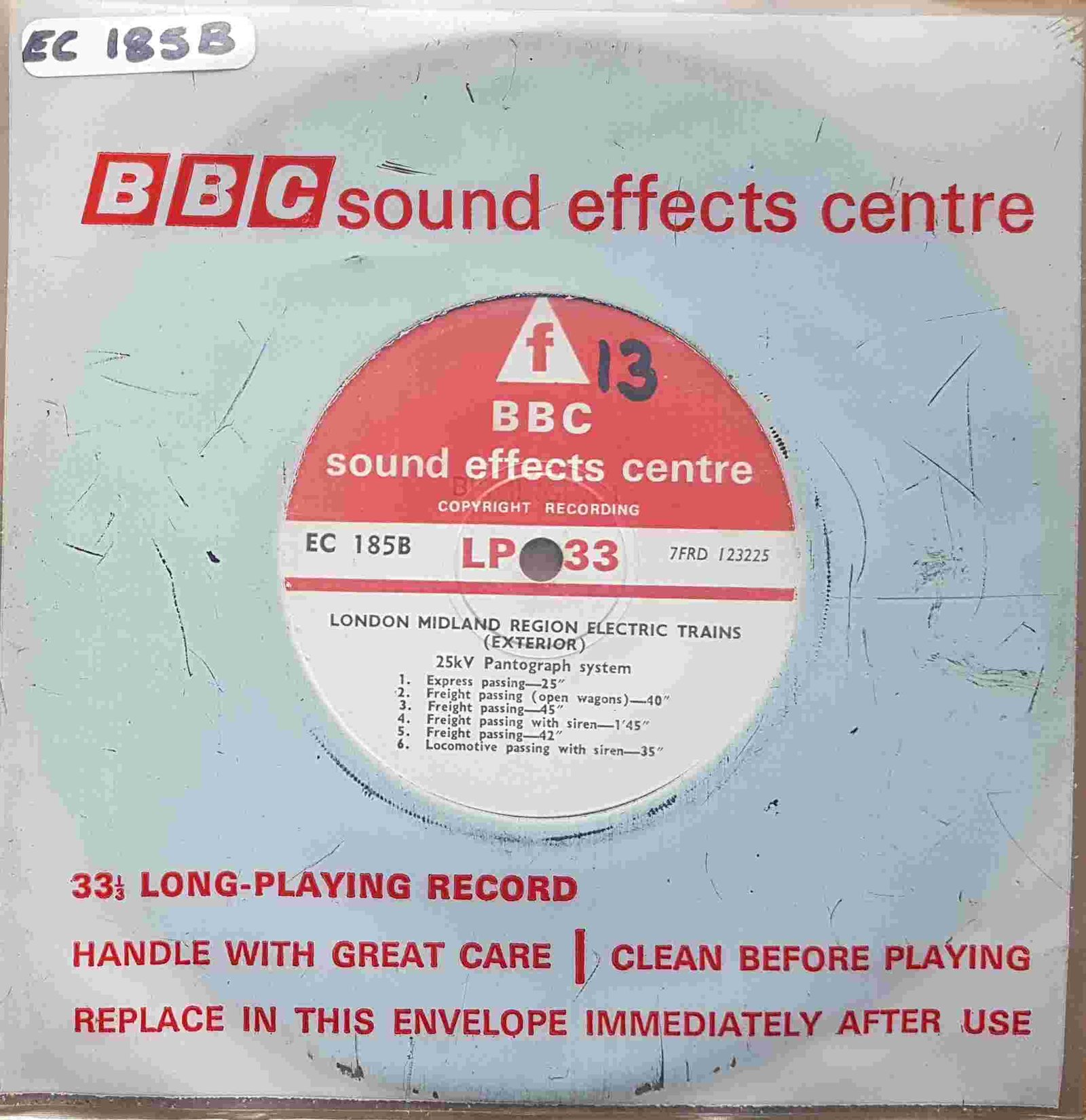 Picture of EC 185B London Midland Region electric trains by artist Not registered from the BBC singles - Records and Tapes library