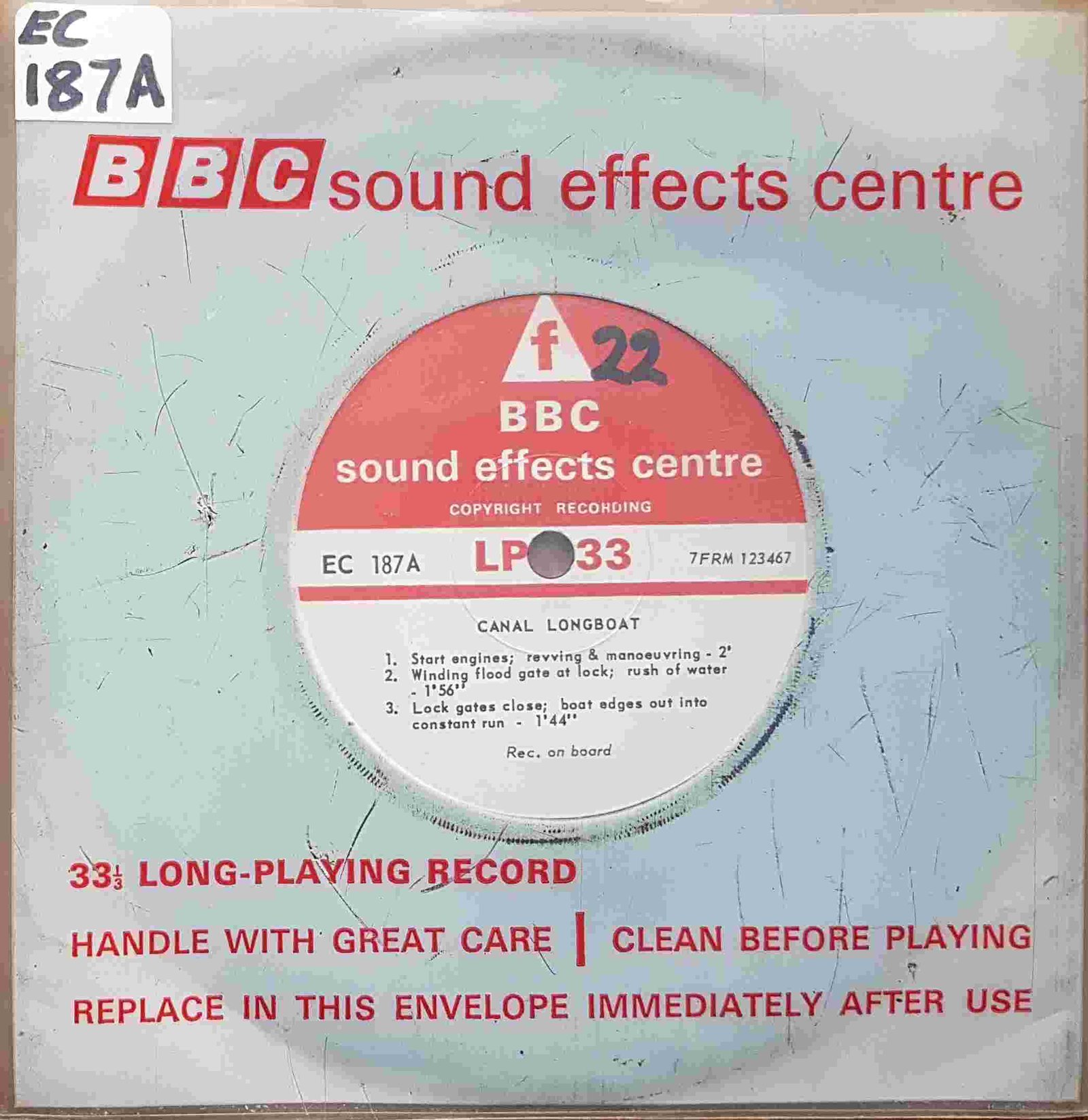EC 187A Canal longboat (Rec. on board) Not registered from the BBC singles - Records and Tapes library Picture of EC 187A Canal longboat (Rec. on board) by artist Not registered from the BBC singles - Records and Tapes library