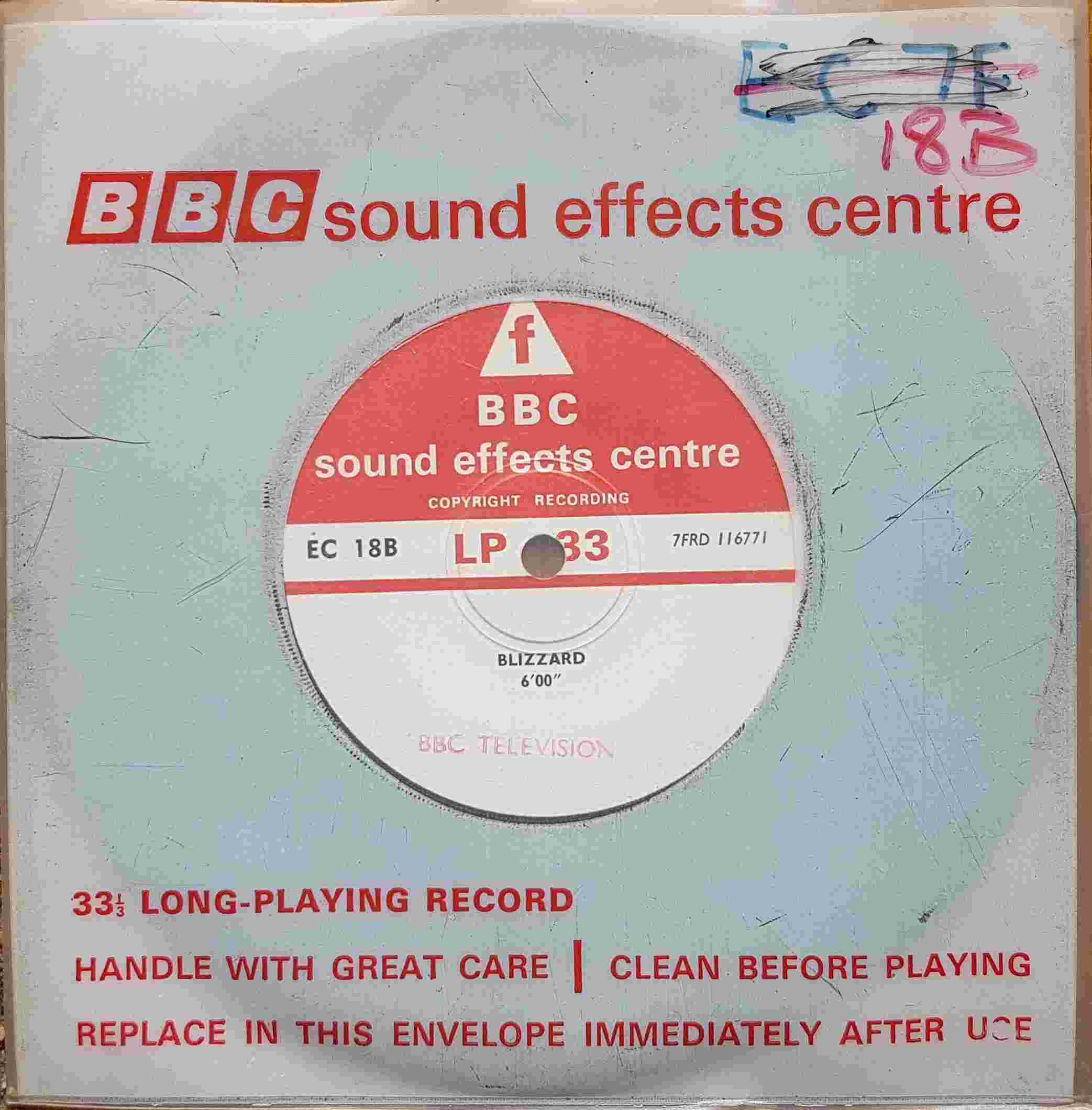 Picture of EC 18B Blizzard / Strong, gusty wind by artist Not registered from the BBC singles - Records and Tapes library