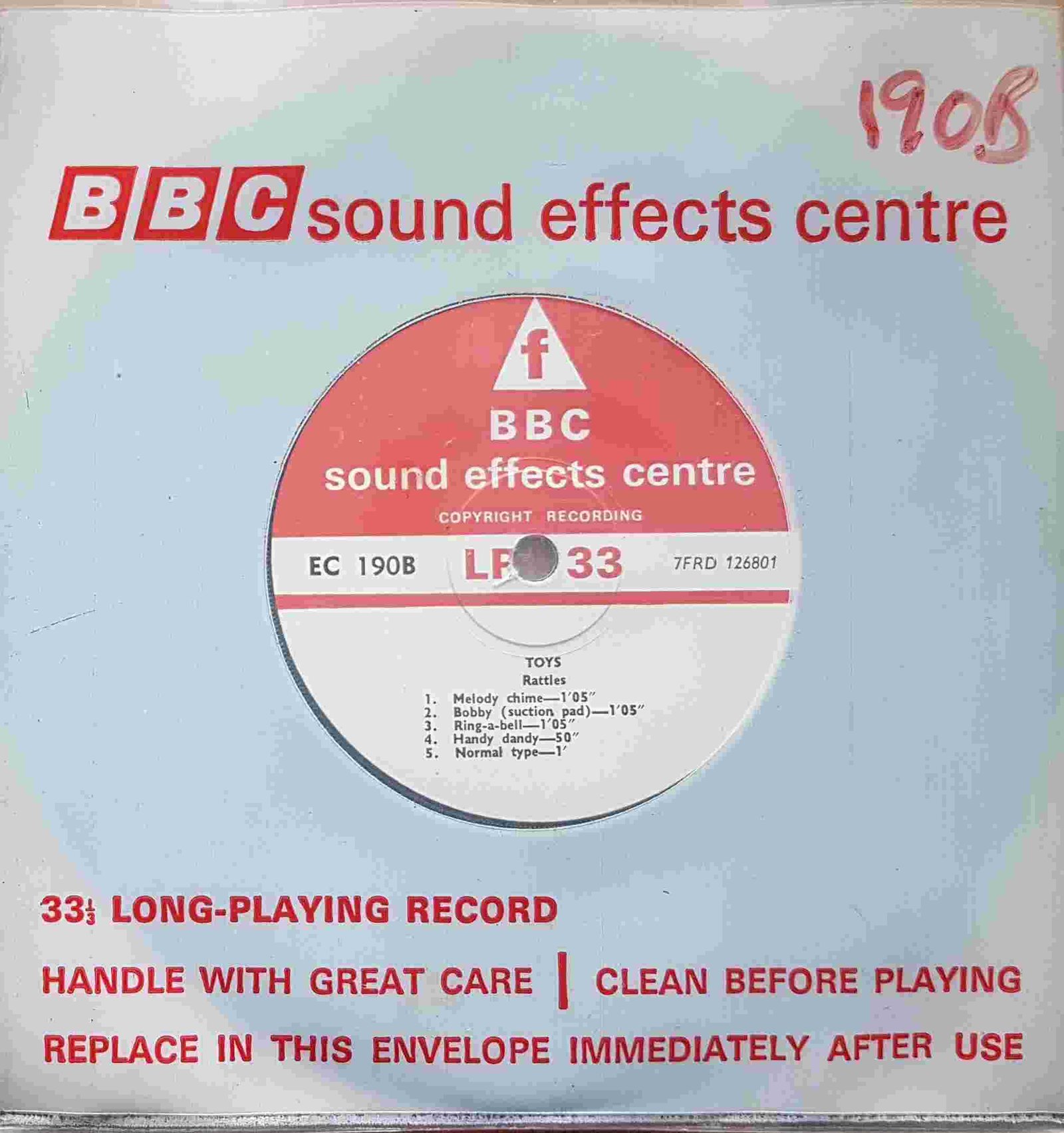 EC 190B Toys Not registered from the BBC singles - Records and Tapes library Picture of EC 190B Toys by artist Not registered from the BBC singles - Records and Tapes library