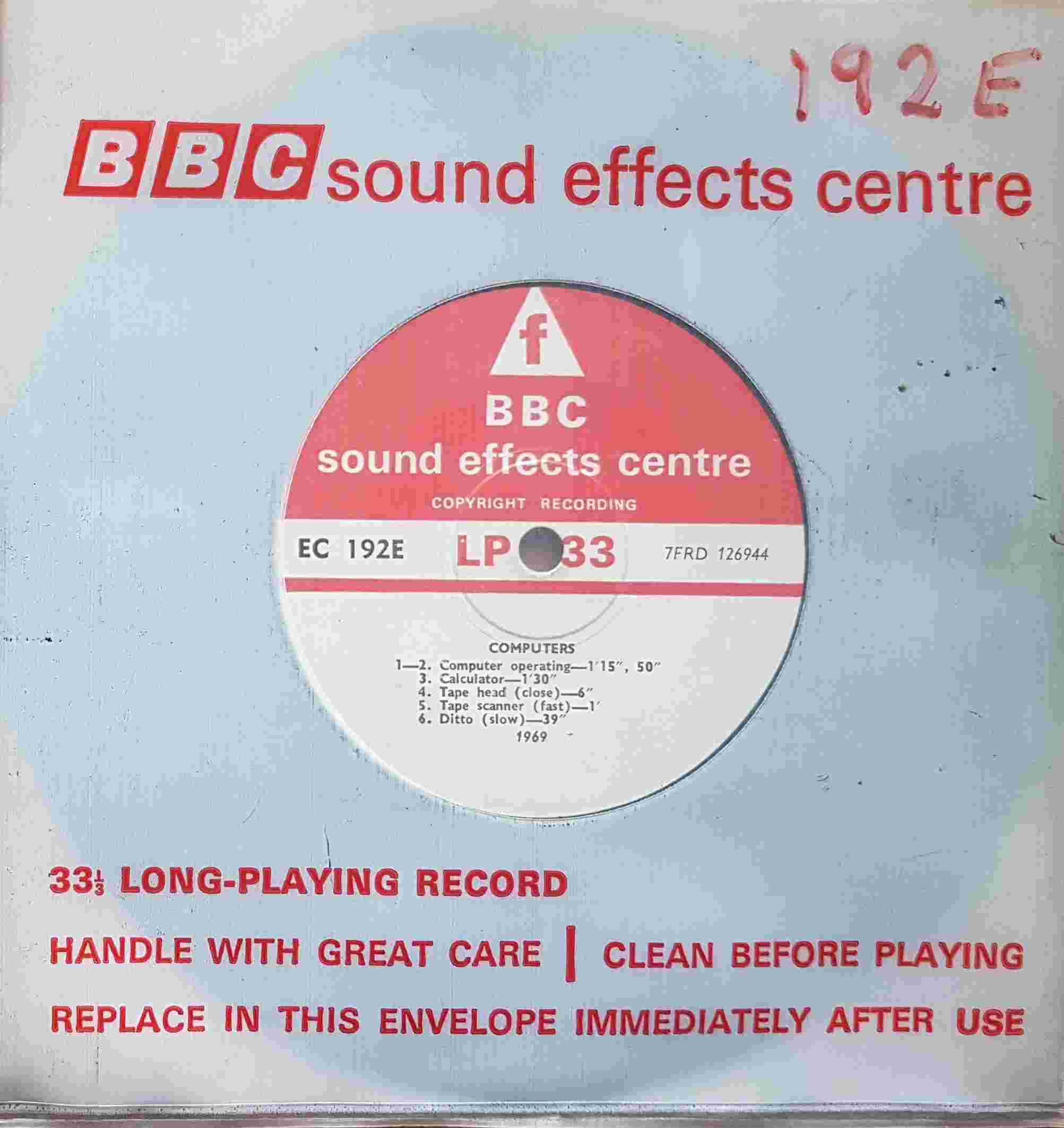 Picture of EC 192E Computers by artist Not registered from the BBC singles - Records and Tapes library