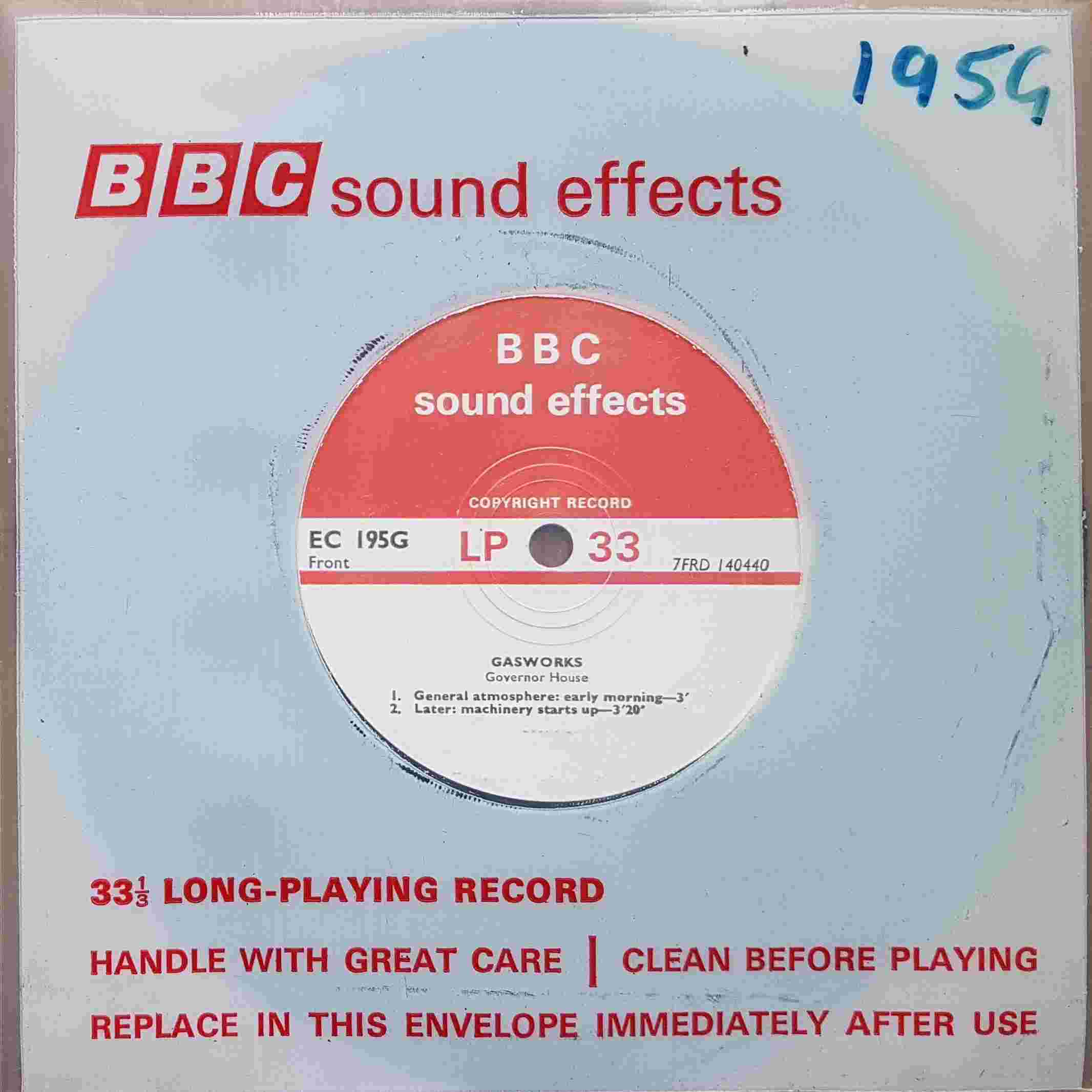 Picture of EC 195G Gasworks: Governor House by artist Not registered from the BBC singles - Records and Tapes library