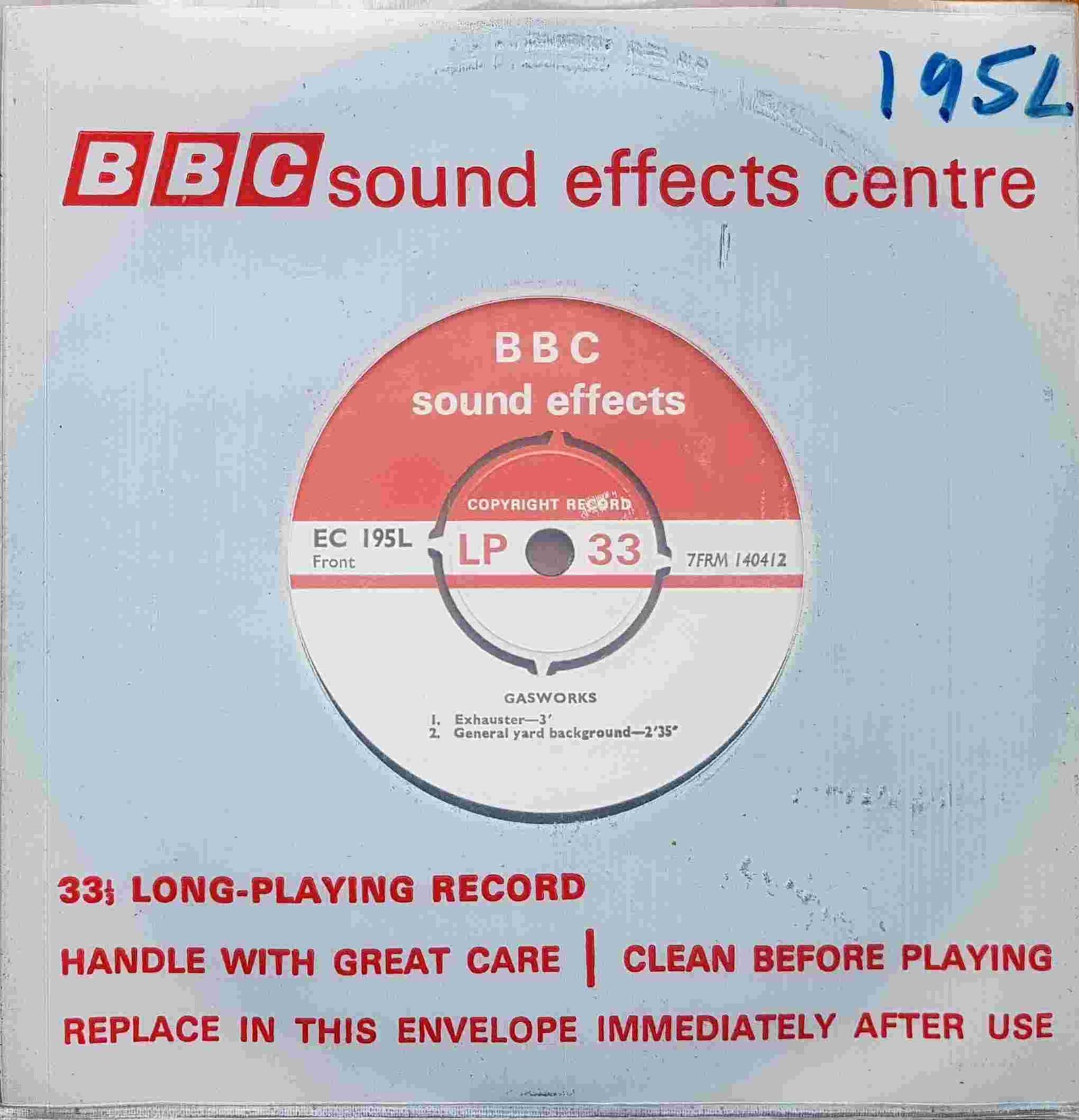 EC 195L Gasworks Not registered from the BBC singles - Records and Tapes library Picture of EC 195L Gasworks by artist Not registered from the BBC singles - Records and Tapes library