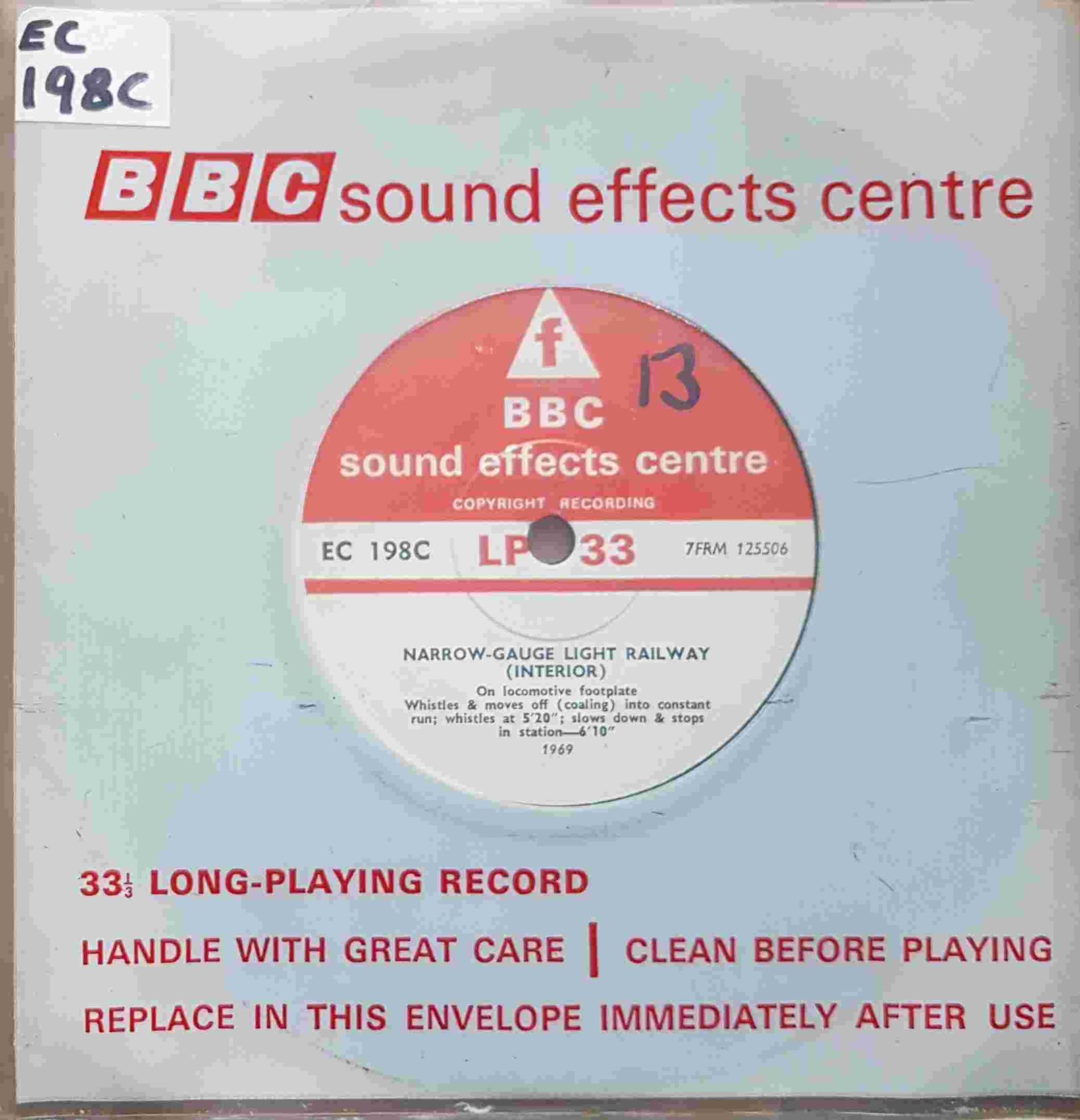 EC 198C Narrow-gauge light railway (Interior) Not registered from the BBC singles - Records and Tapes library Picture of EC 198C Narrow-gauge light railway (Interior) by artist Not registered from the BBC singles - Records and Tapes library