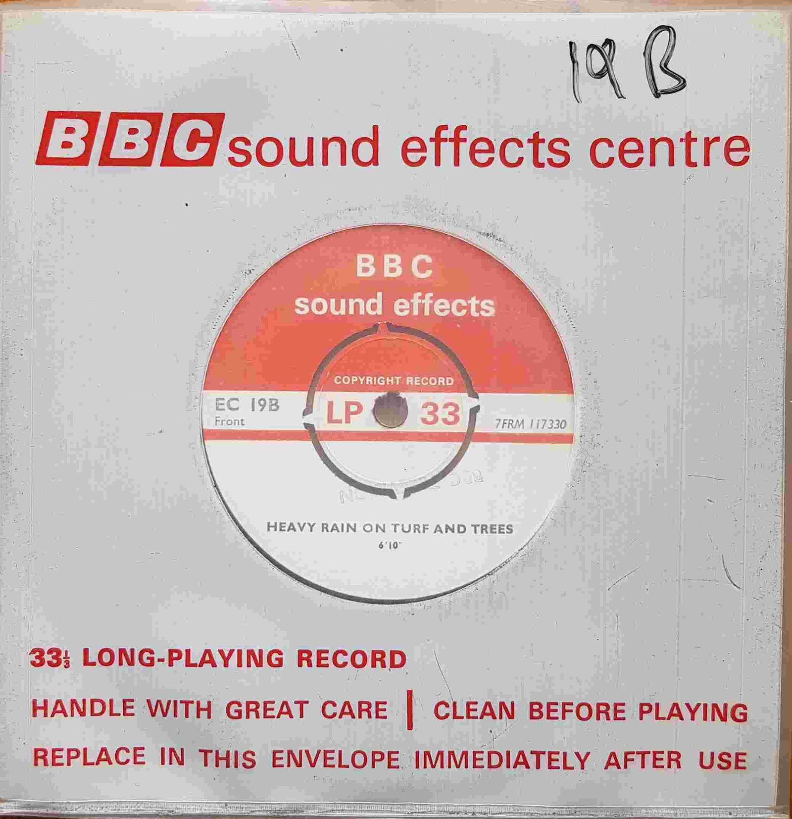EC 19B Heavy rain Not registered from the BBC singles - Records and Tapes library Picture of EC 19B Heavy rain by artist Not registered from the BBC singles - Records and Tapes library