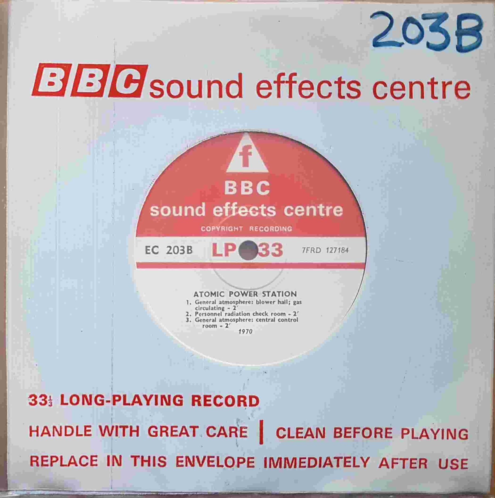 EC 203B Atomic power station Not registered from the BBC singles - Records and Tapes library Picture of EC 203B Atomic power station by artist Not registered from the BBC singles - Records and Tapes library