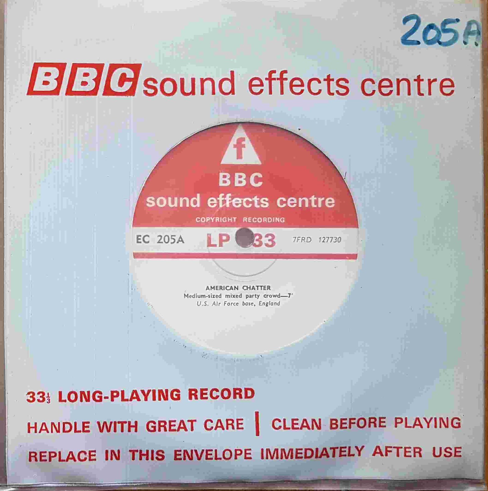 Picture of EC 205A American chatter by artist Not registered from the BBC singles - Records and Tapes library